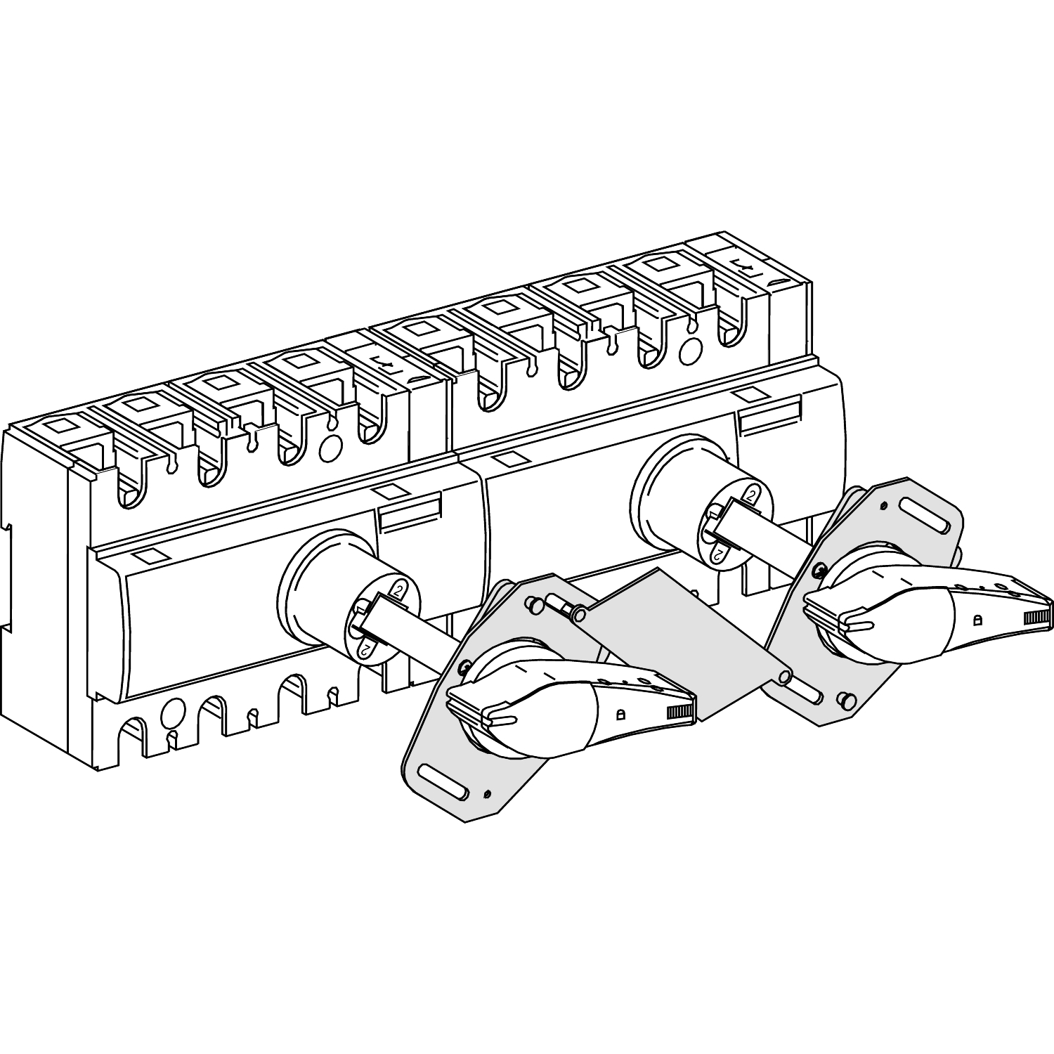 Schneider Electric Schneider Electric 28953 – Mechanical interlocking for devices with extended rotary handle, 40 to 160A