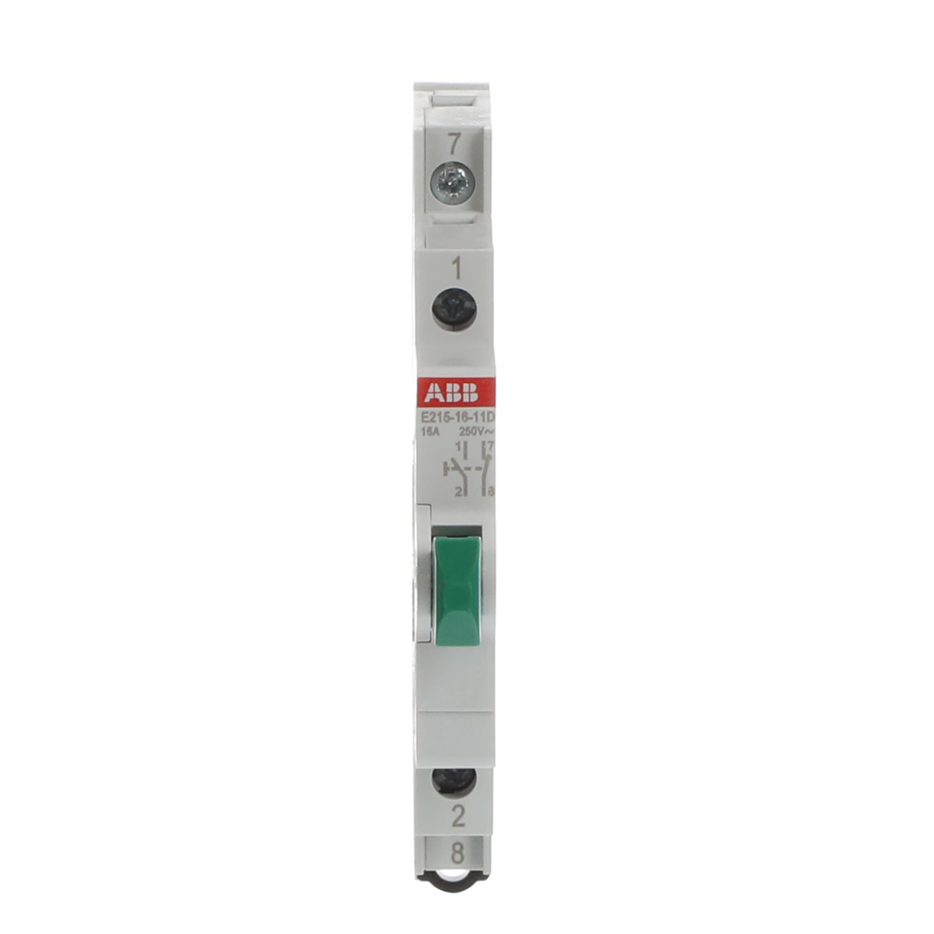 ABB ABB E215-16-11D Pushbutton, 16 A, acc. to EN 250 V AC, 1NO, 1NC, El. Color: Green, MW: 0.5