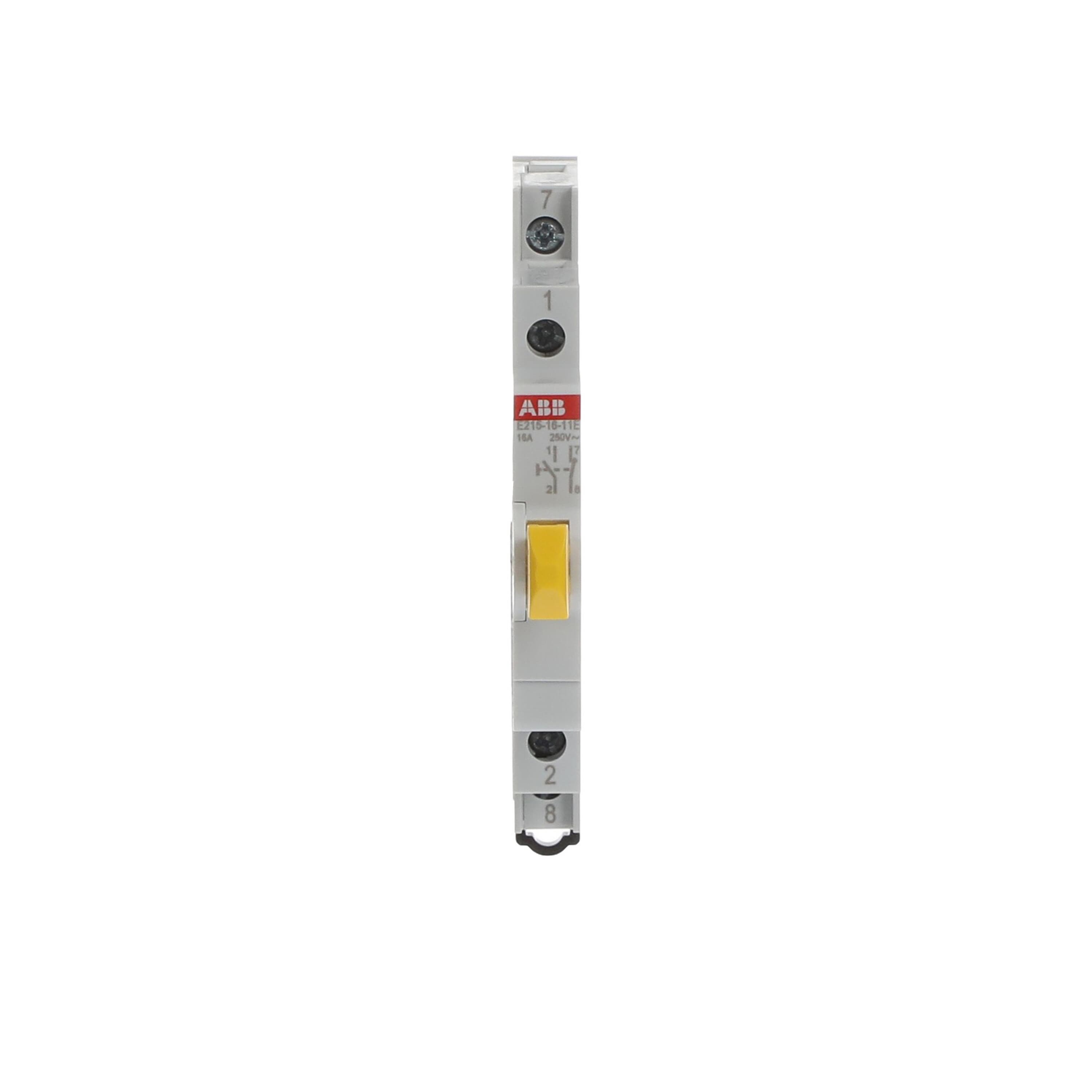 ABB ABB E215-16-11E Pushbutton, 16 A, acc. to EN 250 V AC, 1NO, 1NC, El. Color: Yellow, MW: 0.5
