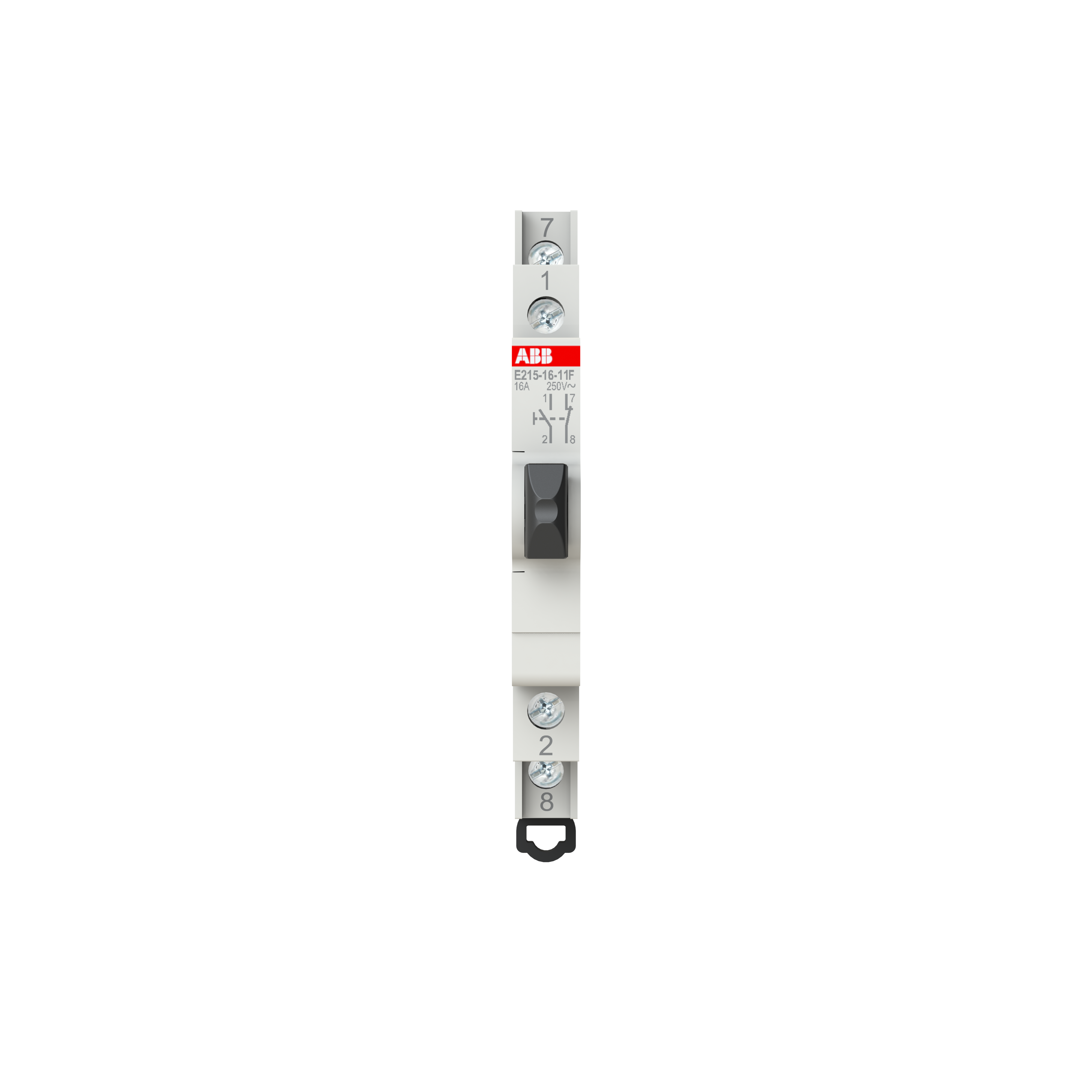 ABB ABB E215-16-11F Pushbutton, 16 A, acc. to EN 250 V AC, 1NO, 1NC, El. Color: Black, MW: 0.5