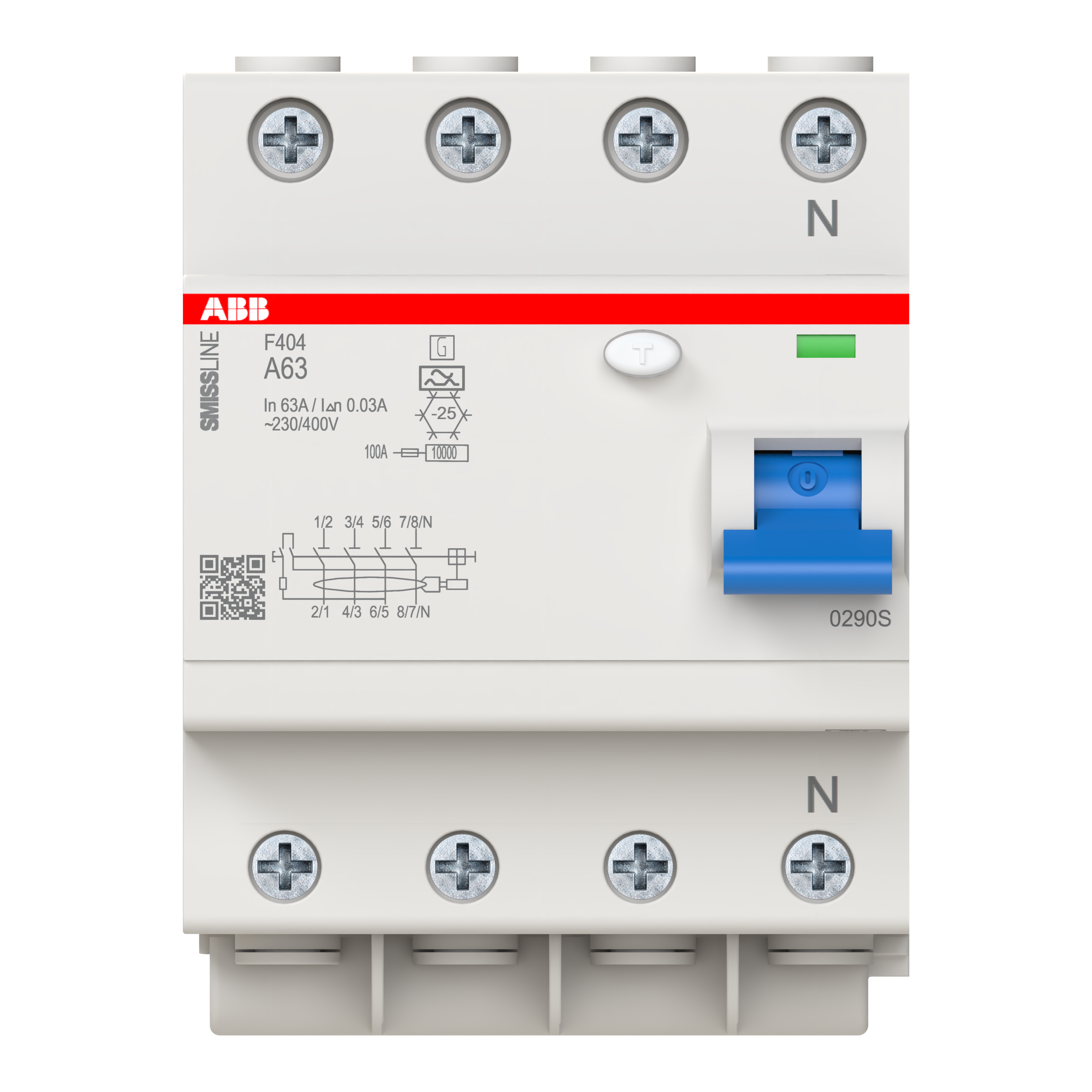 ABB ABB F404A63/0.03 Residual current circuit breaker (RCCB)