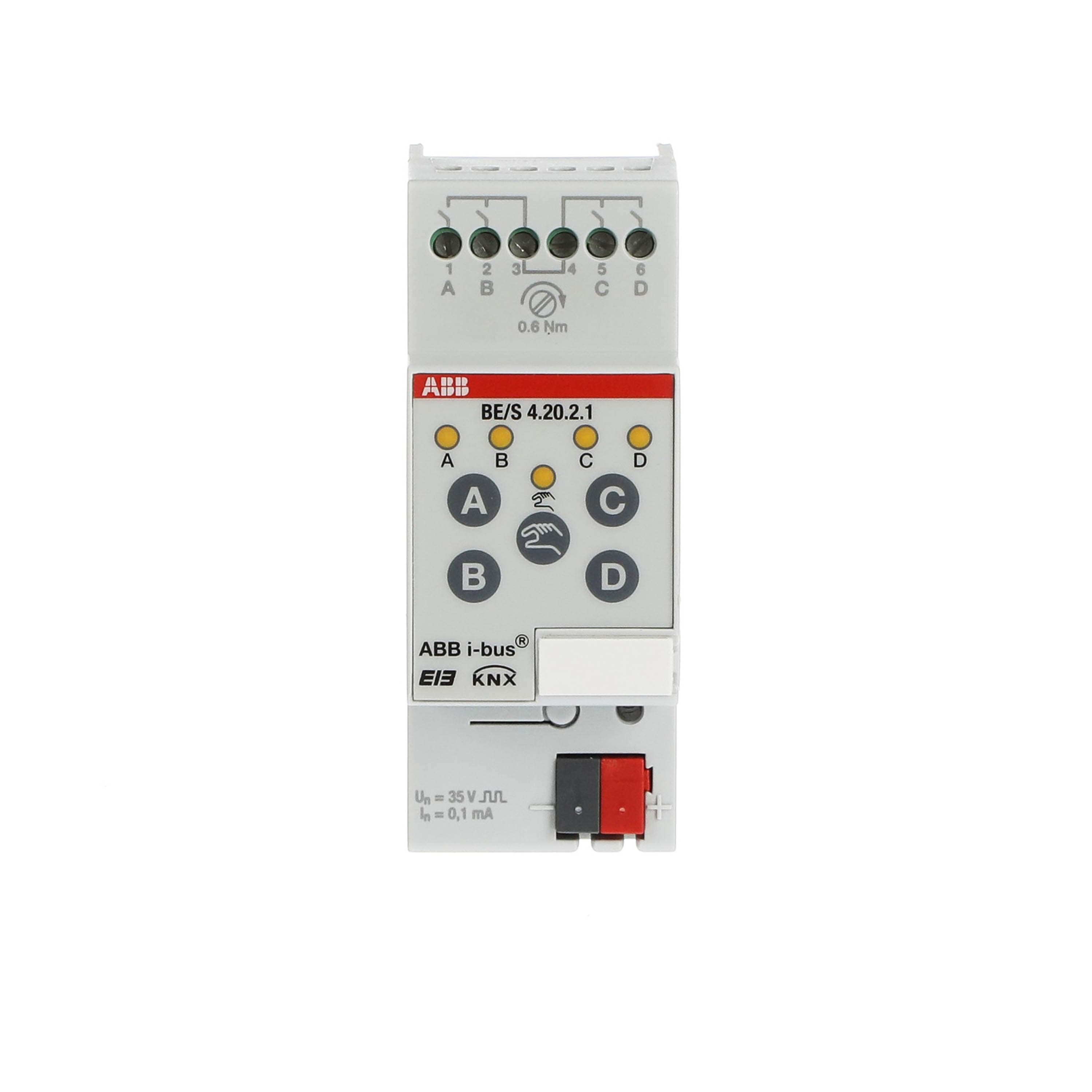 ABB ABB BE/S4.20.2.1 Binary Input, 4-fold, Contact Scanning, MDRC