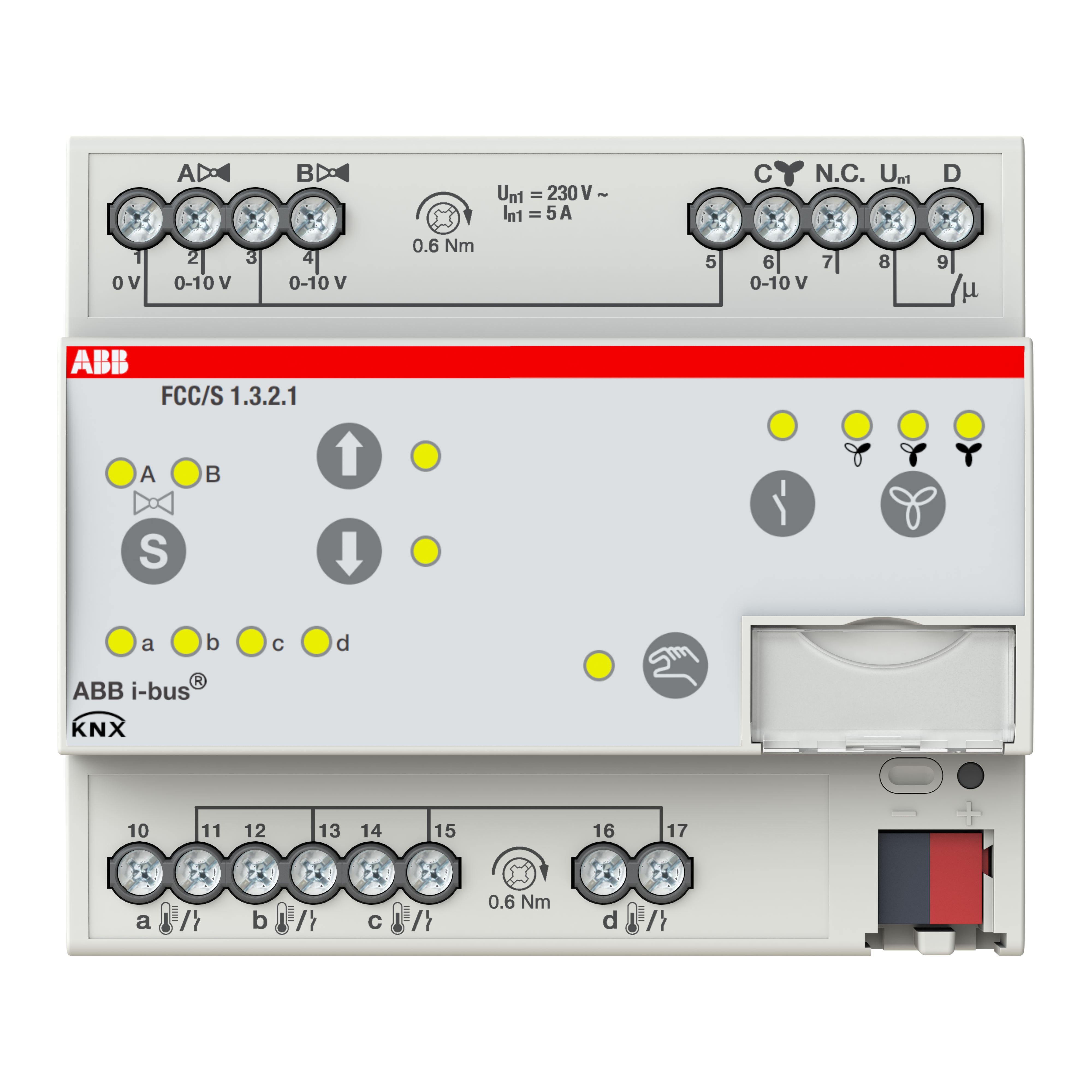 ABB ABB FCC/S1.3.2.1 Fan Coil Controller, 3 x 0-10 V, Manual Operation, MDRC