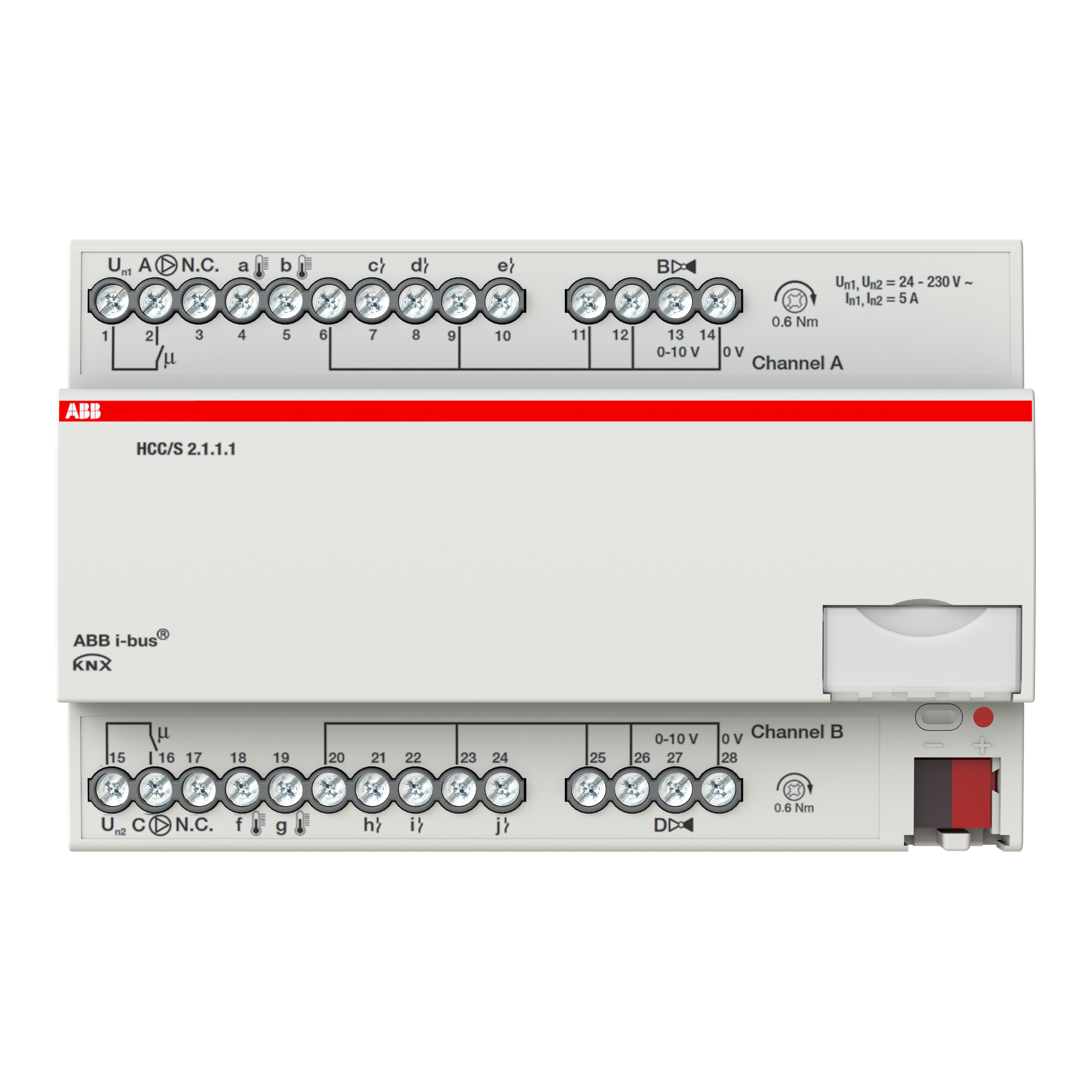 ABB ABB HCC/S2.1.1.1 Heating/Cooling Circuit Controller, 2-fold, 0-10 V, MDRC