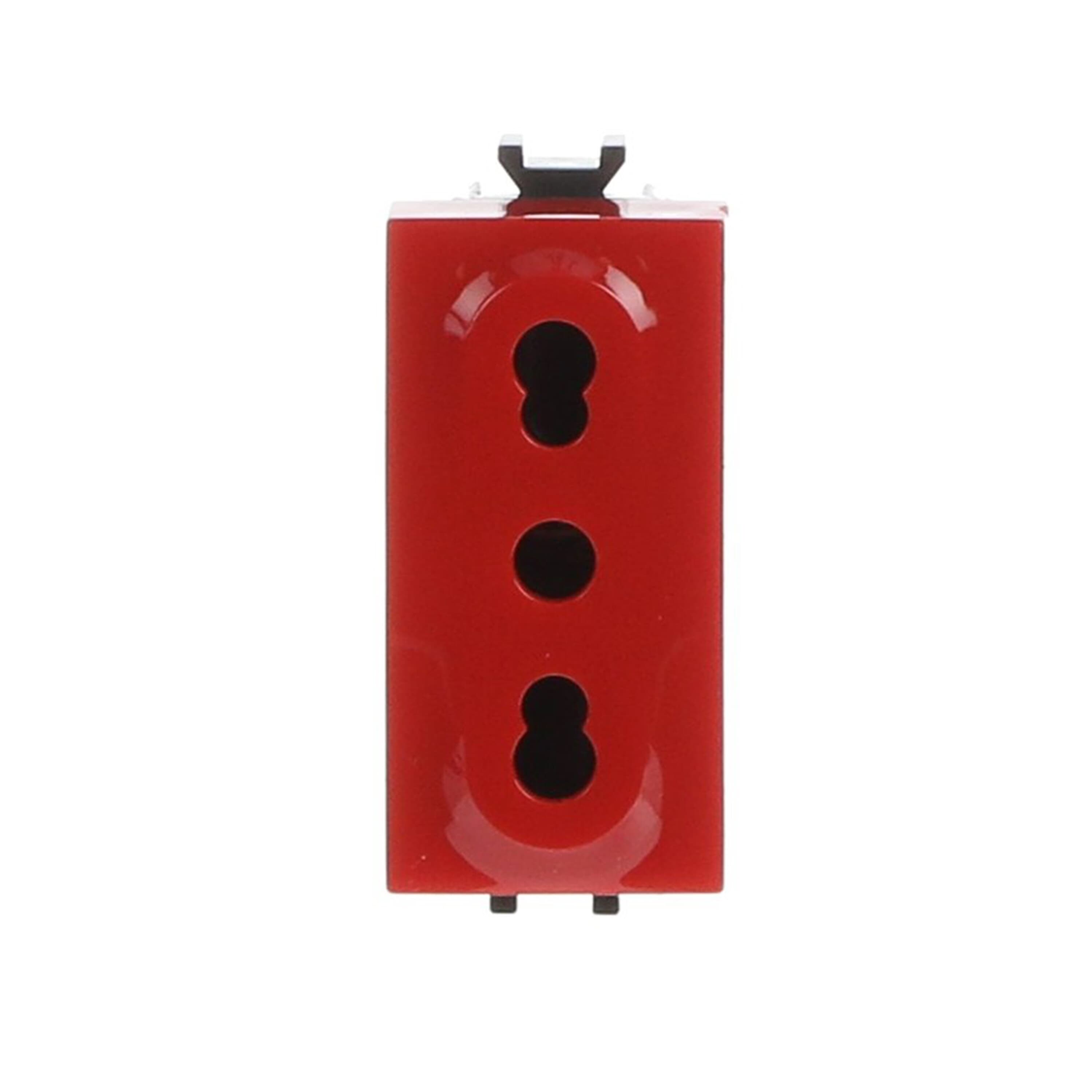 ABB ABB 2CSK1104CH 2P+E socket outlet, 10/16A - 250V~, P17/P11 type, RED Without imprint Red - Chiara