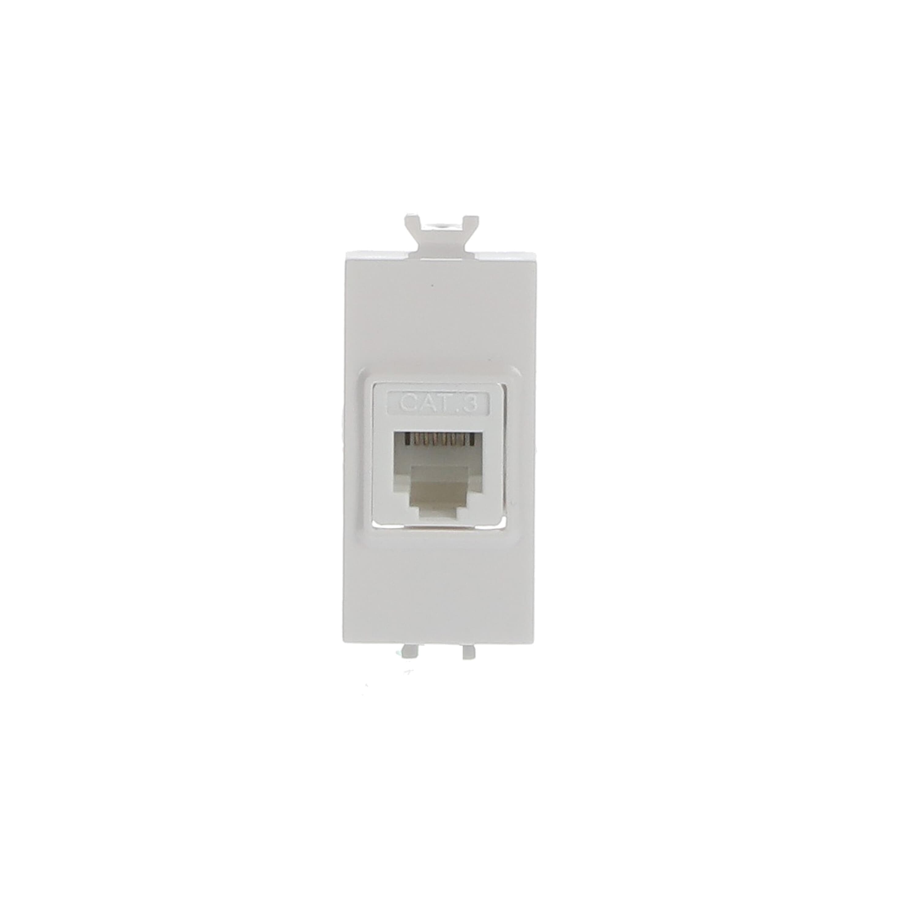 ABB ABB 2CSK1121CH Telephone connector, RJ11 1 gang White - Chiara