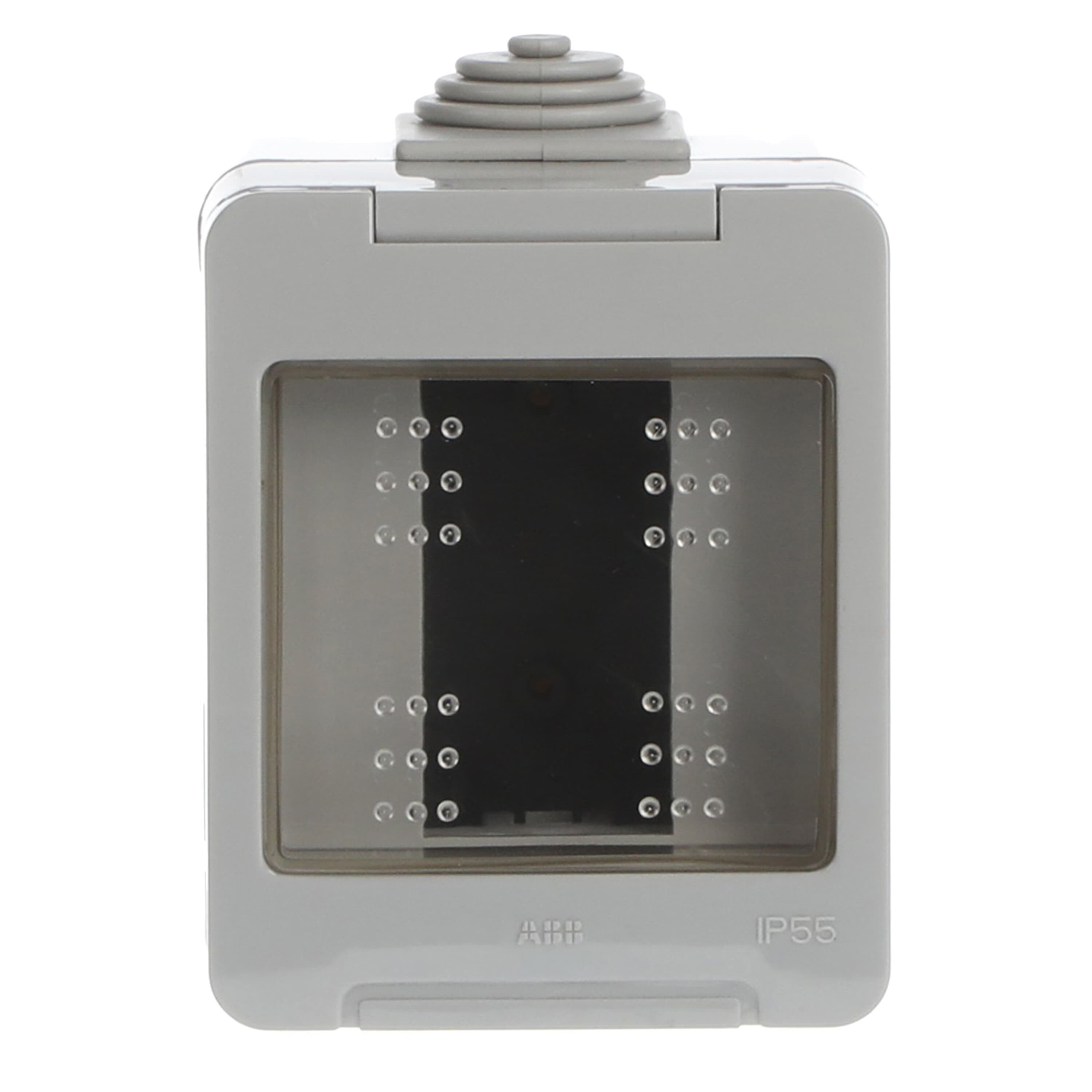 ABB ABB 2CSK2155CH IP55 enclosure, 1 place, 2 modules width with Clamp Grey - Chiara
