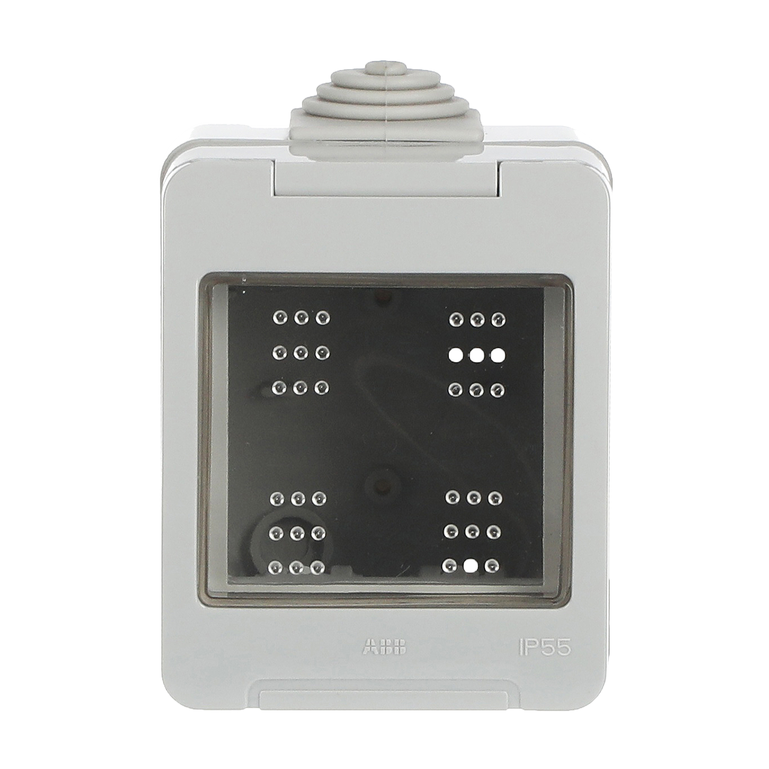 ABB ABB 2CSK2255CH IP55 enclosure, 2 places, 2 modules width with Clamp Grey - Chiara