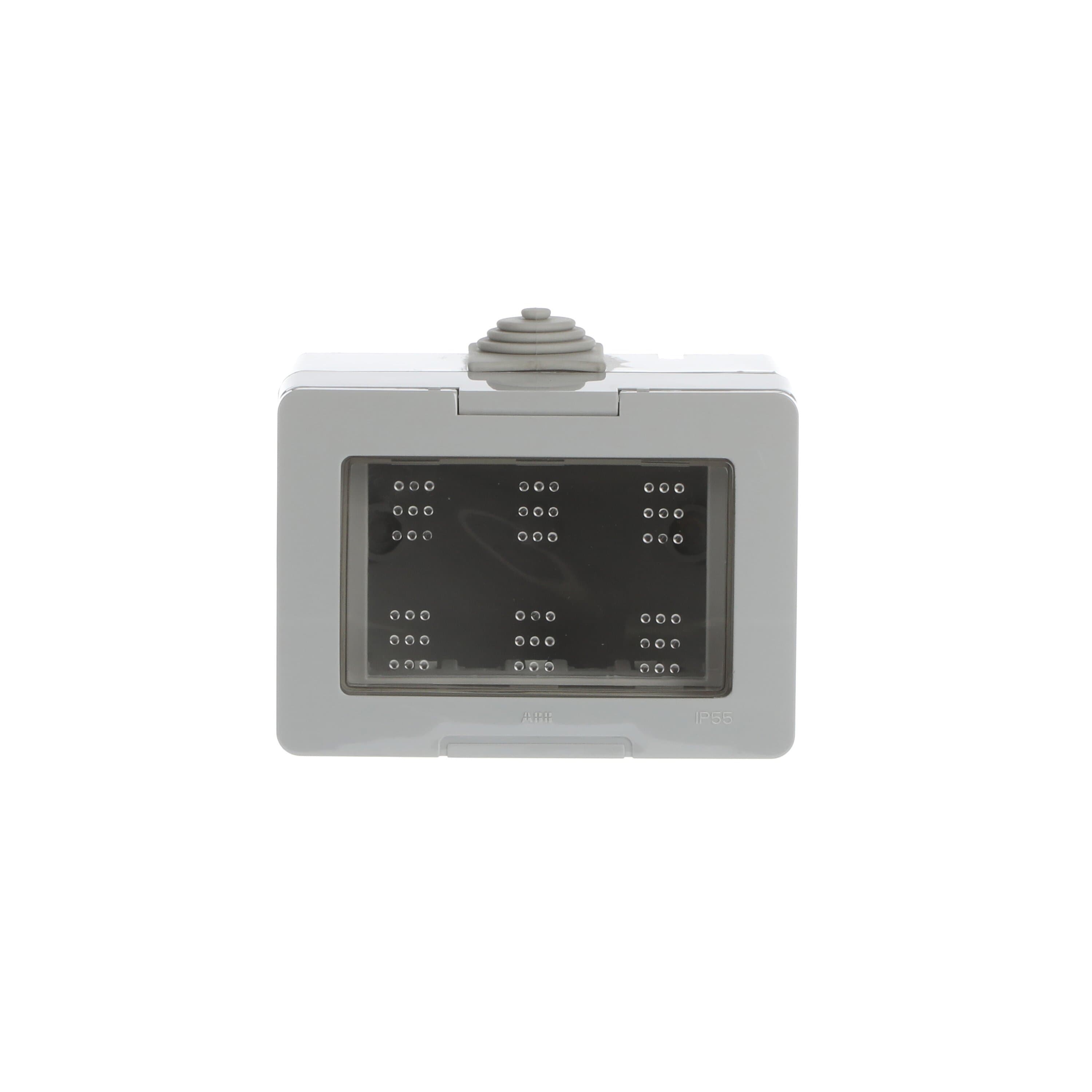ABB ABB 2CSK2355CH IP55 enclosure, 3 places, 3 modules width with Clamp Grey - Chiara