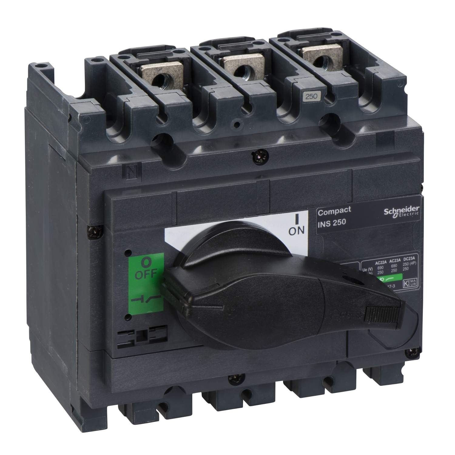 Schneider Electric Schneider Electric 31106 – Switch disconnector, Compact INS250, 250A, standard version with black rotary handle, 3 poles