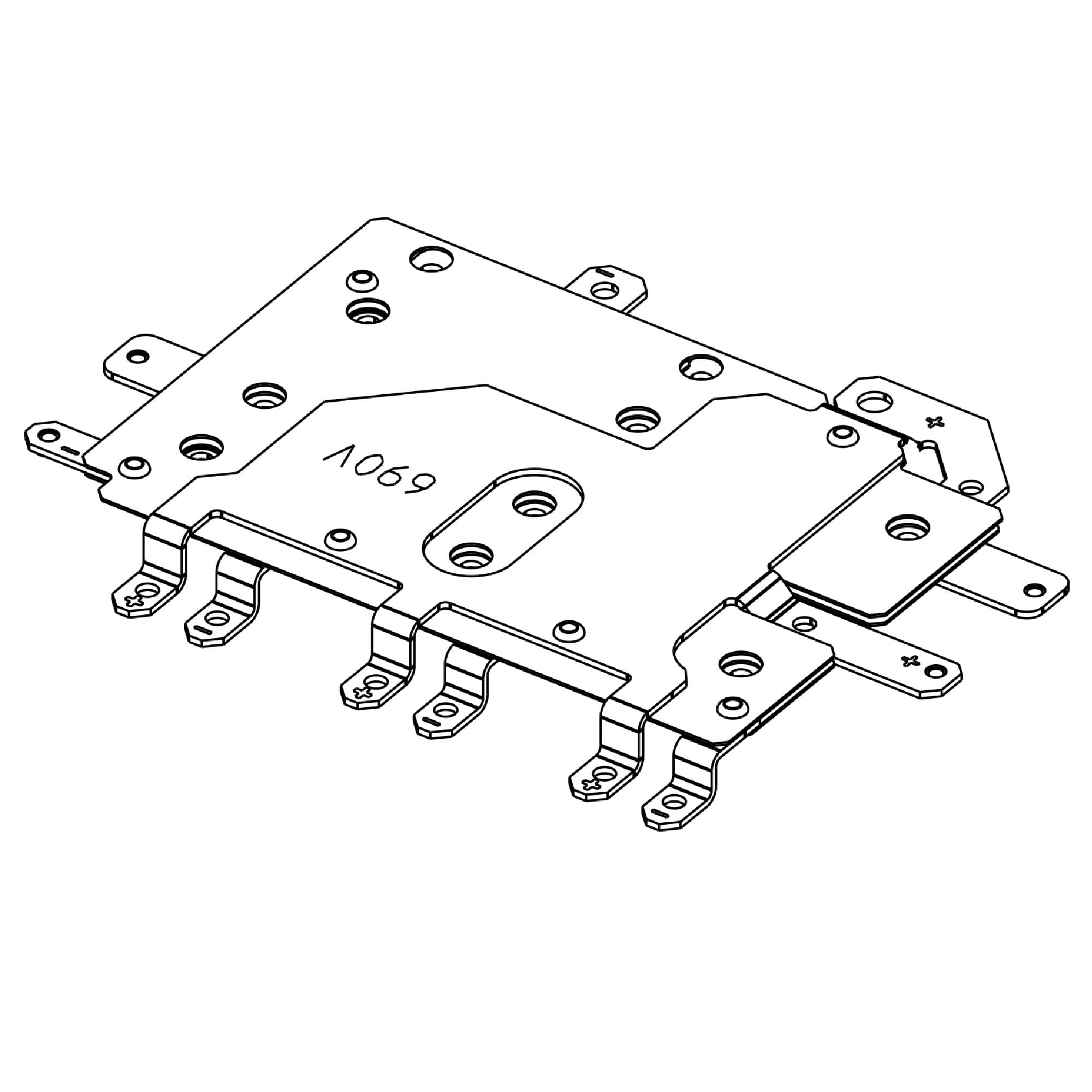 ABB ABB 3AXD50000799893 R7 690V capacitor busbar assy; bus bar, sheet, cu assembly