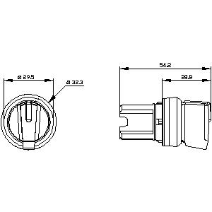 Siemens Siemens 3SU1032-2BM30-0AA0 – SIRIUS ACT 3SU1 22 mm actuator or indicator element