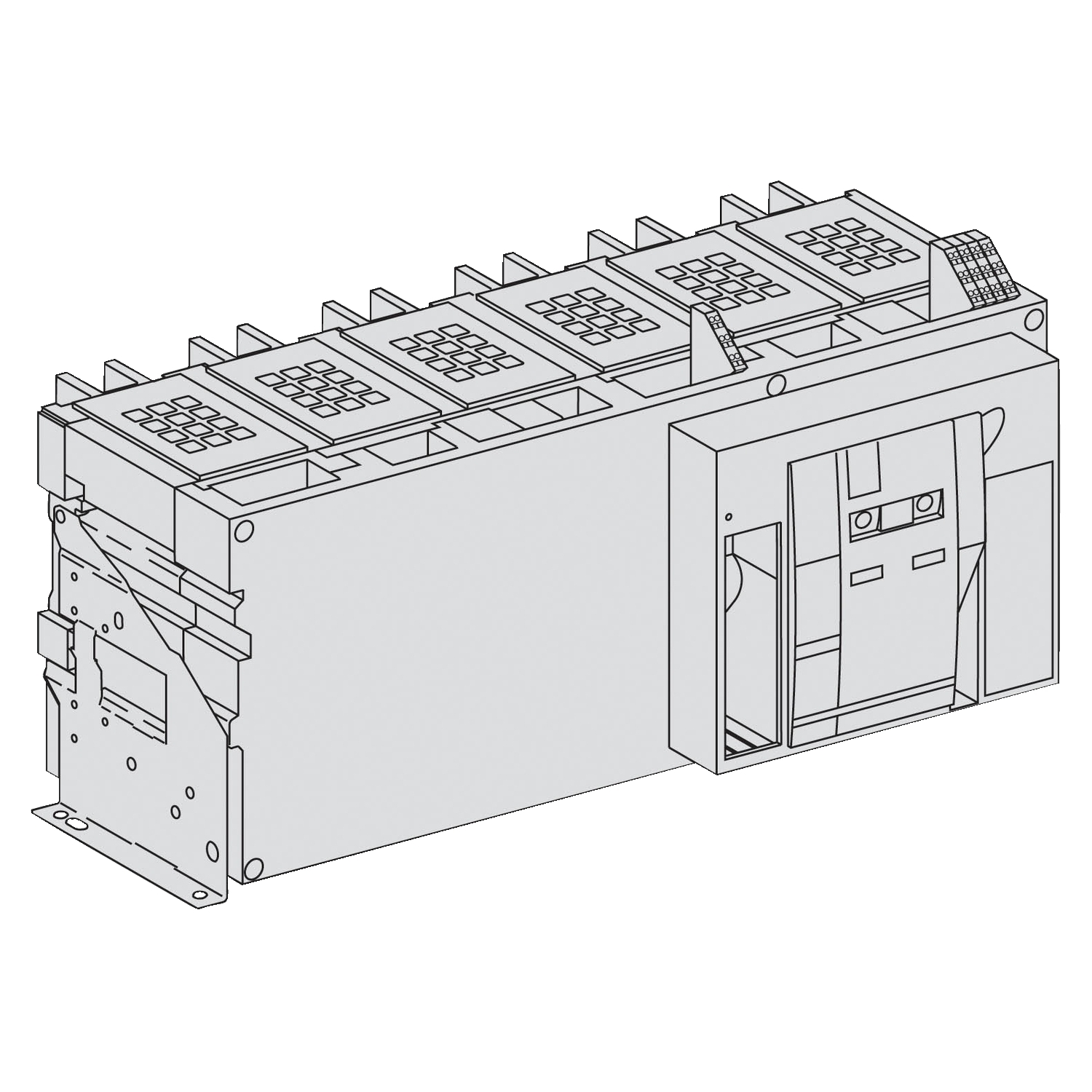 Schneider Electric Schneider Electric 48106 – Circuit breaker Masterpact NW40bH1 - 4000 A - 3 poles - fixed - w/o trip unit (Planned discontinuation end of 2025, has been replaced by LV948106)