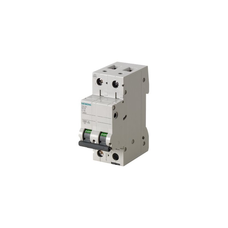 Siemens Siemens 5SL3201-7 – SENTRON 5SL C-curve 1 A 2-pole miniature circuit breaker