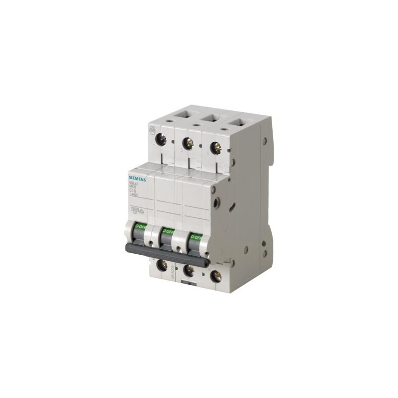 Siemens Siemens 5SL4306-7 – SENTRON 5SL C-curve 6 A 3-pole miniature circuit breaker