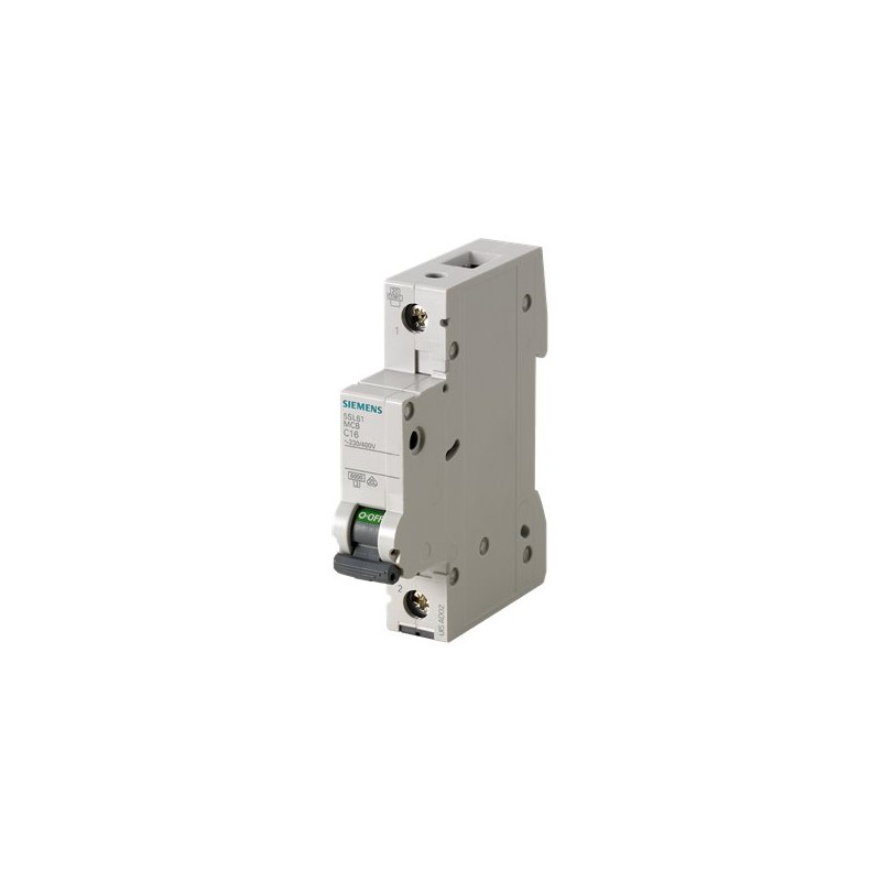 Siemens Siemens 5SL6102-7BB – SENTRON 5SL C-curve 2 A 1-pole miniature circuit breaker