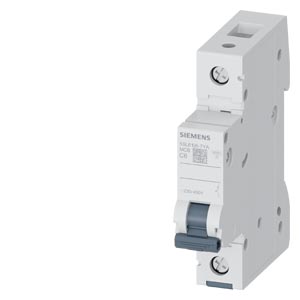 Siemens Siemens 5SL6106-7YA – SENTRON 5SL C-curve 6 A 1-pole miniature circuit breaker