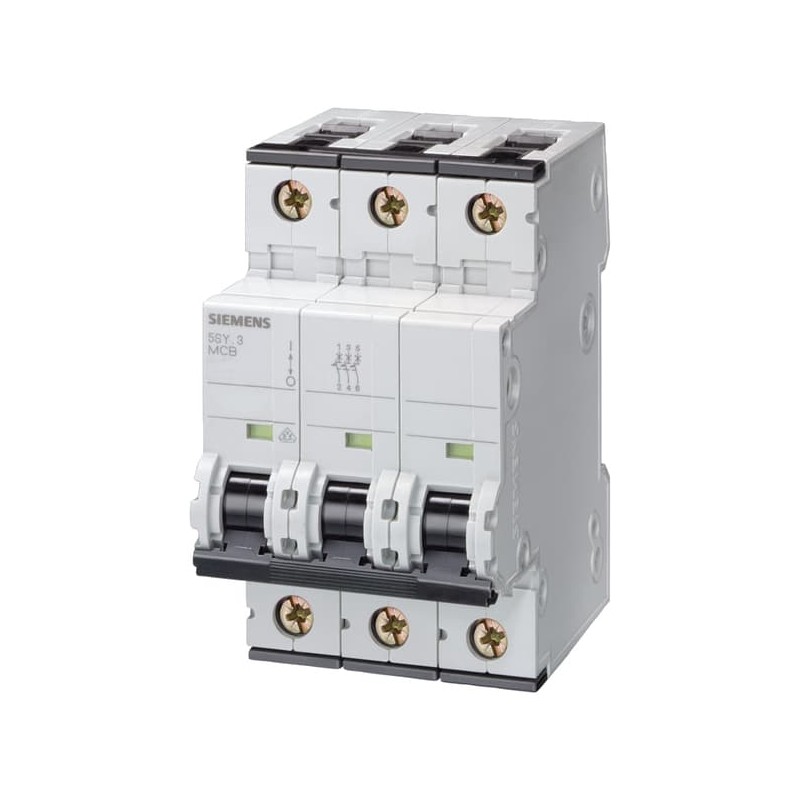 Siemens Siemens 5SY4304-6 – SENTRON 5SY B-curve 4 A 3-pole miniature circuit breaker