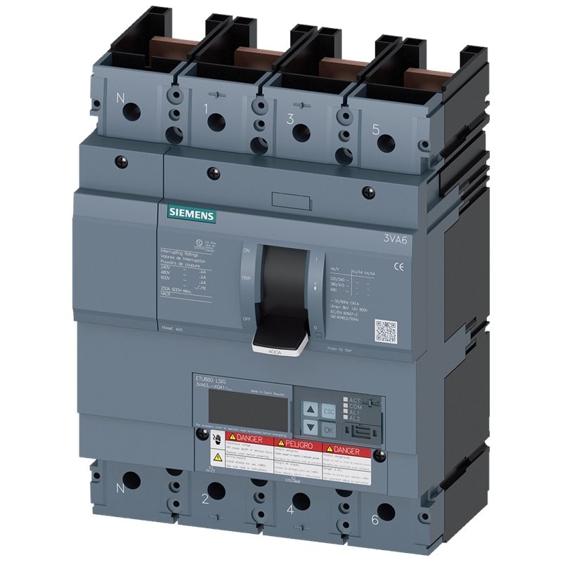 Siemens Siemens 5SY4650-8 – SENTRON 5SY D-curve 50 A 3P+N miniature circuit breaker