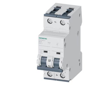 Siemens Siemens 5SY5201-7 – SENTRON 5SY C-curve 1 A 2-pole miniature circuit breaker