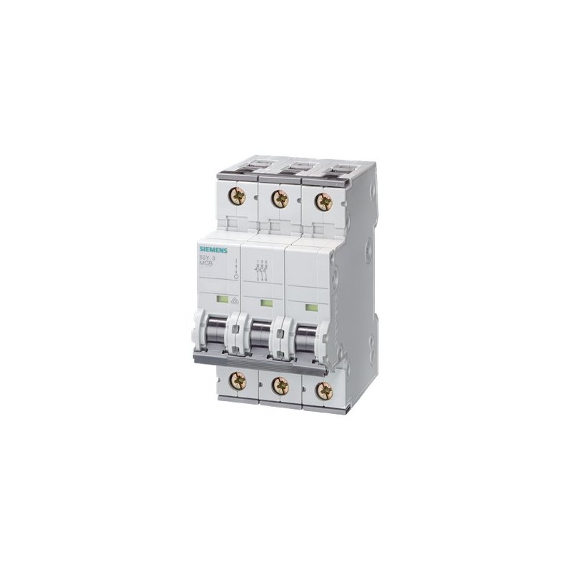 Siemens Siemens 5SY8302-7 – SENTRON 5SY C-curve 2 A 3-pole miniature circuit breaker