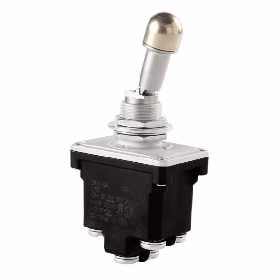 Honeywell Honeywell 62NT1-7-NH – NT Series Toggle Switch, Panel stand-off feature, 2 pole step base, 3 position, Screw terminal, Standard Lever