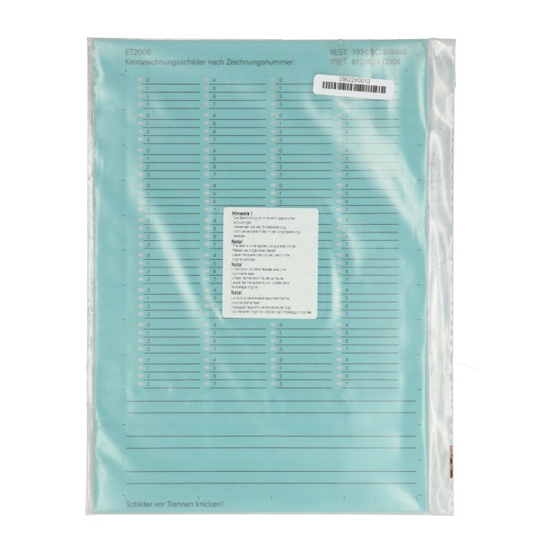 Siemens Siemens 6ES7193-0BC00-0XA0 – SIMATIC ET 200 base unit, terminal module or installation accessory