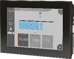 B&R B&R 6PPT50.101E-10B Power Panel T50, 10.1", glass front, 1x Gigabit Ethernet. CPU and memory: 800 MHz dual core (ARM Cortex-A9), 1 GB RAM, 512 MB onbo