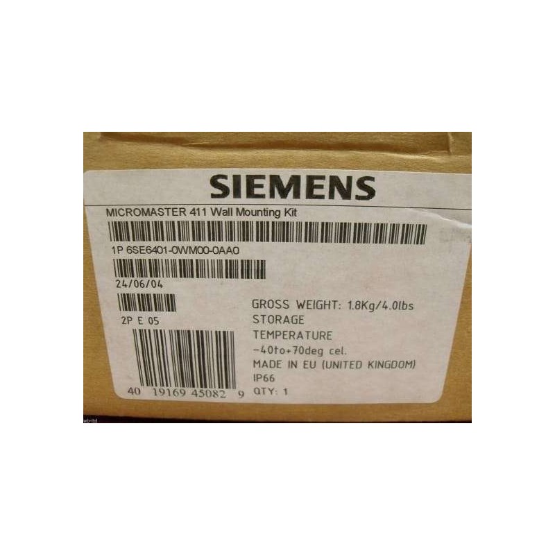 Siemens Siemens 6SE6401-0WM00-0AA0 – MICROMASTER 4 converter or drive-system component