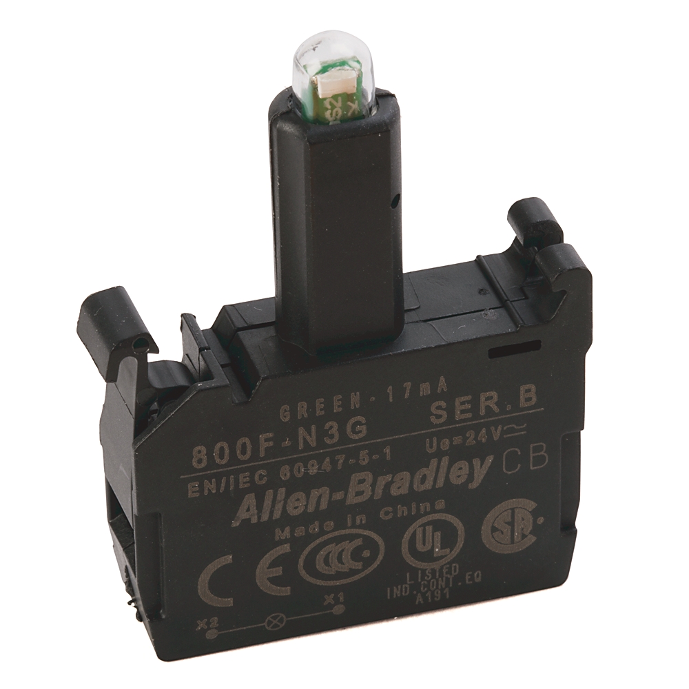 Allen-Bradley Allen-Bradley 800F-N3G 22mm LED Module 800F PB, Pack qty.10