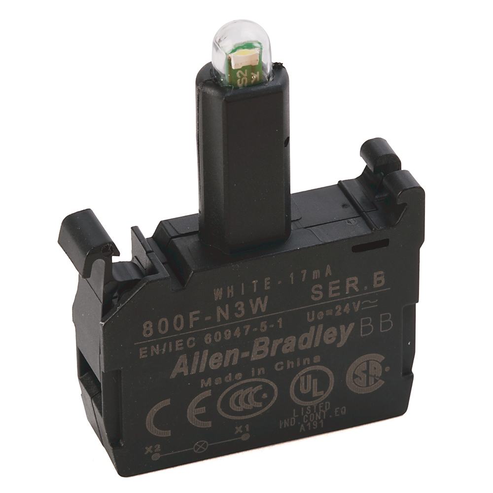 Allen-Bradley Allen-Bradley 800F-N3W 22mm LED Module 800F PB, Pack qty.10