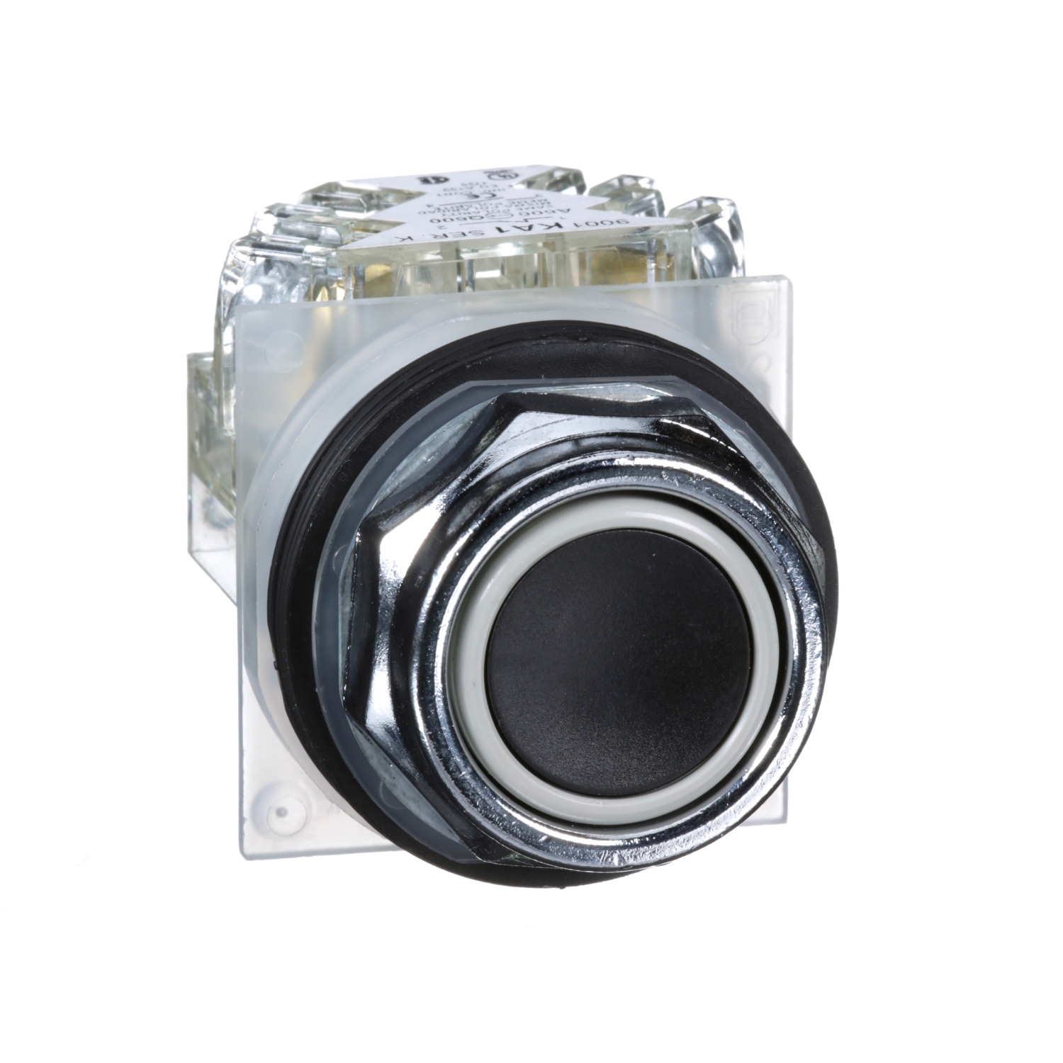 Schneider Electric Schneider Electric 9001KR1BH13 – Push button, Harmony 9001K, metal, flush, black, 30mm, spring return, 1 C/O