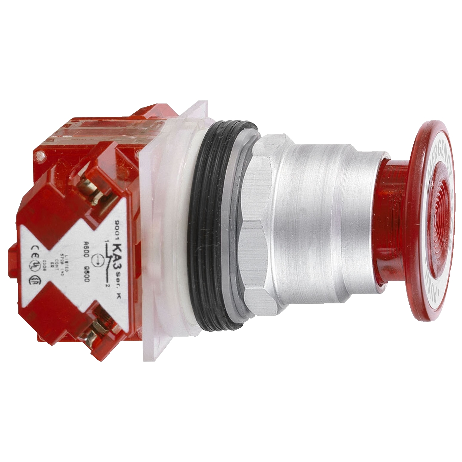 Schneider Electric Schneider Electric 9001KR9R21H6 – Push-button, Harmony 9001K, metal, mushroom 57mm, red, 30mm, 2 positions, push-pull, 1 NC
