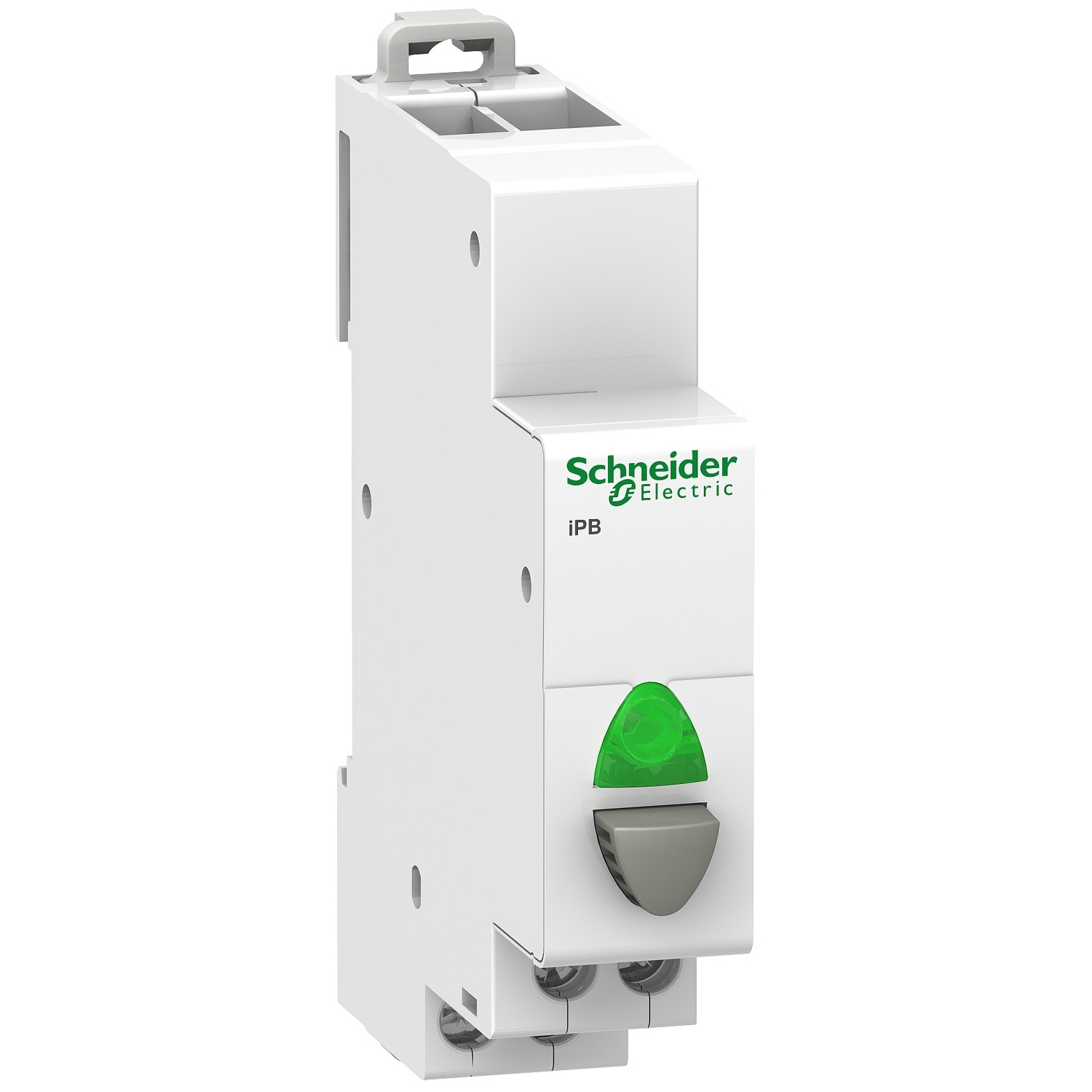 Schneider Electric Schneider Electric A9E18036 – Acti9 iPB 1NO single push button grey - indicator light Green 110-230Vac