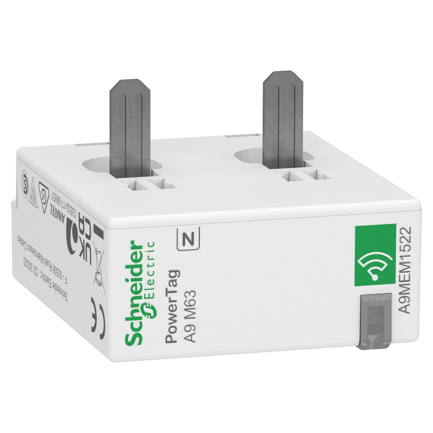 Schneider Electric Schneider Electric A9MEM1522 – Energy sensor, PowerTag Monoconnect 63A 1P+N bottom position