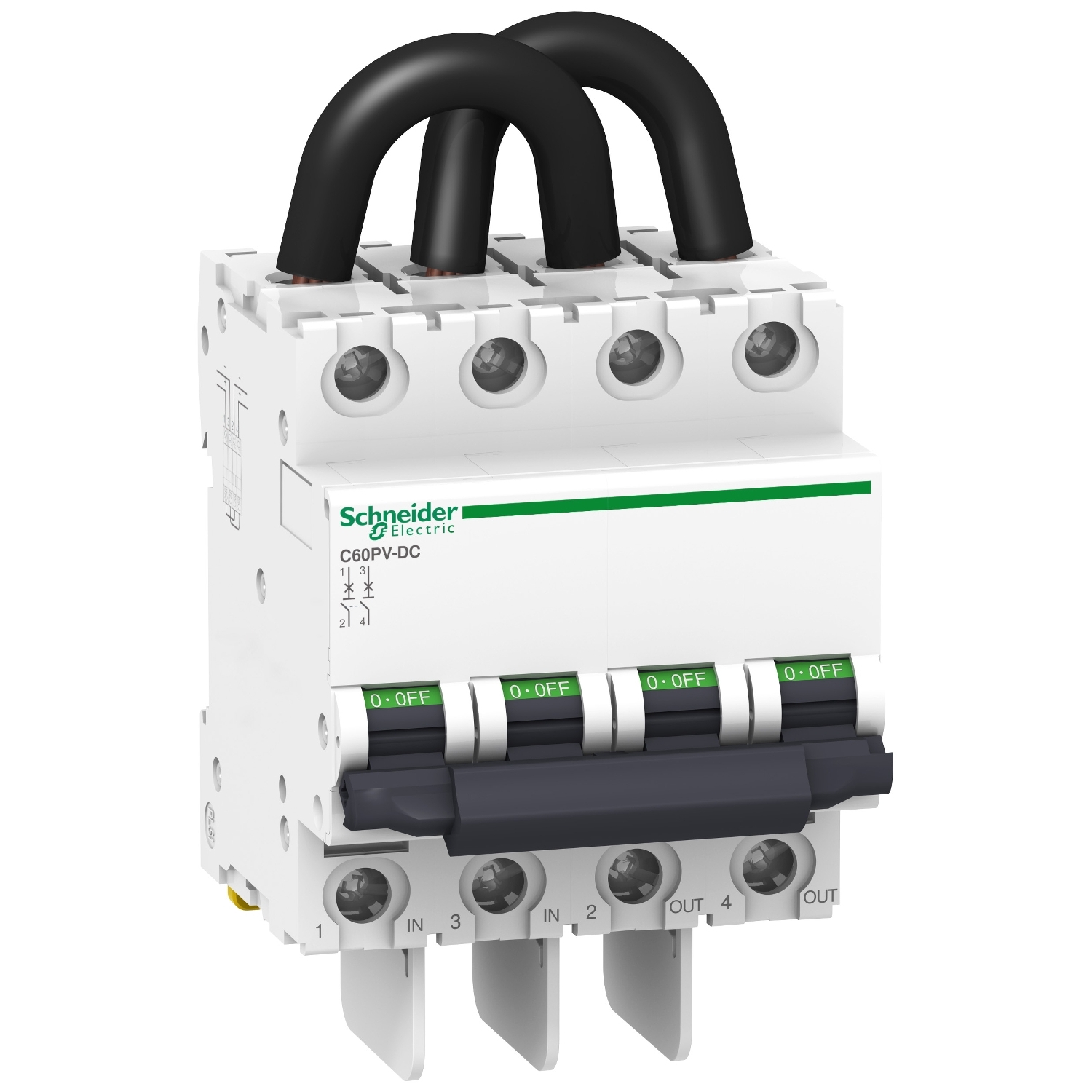 Schneider Electric Schneider Electric A9N61656 – Miniature circuit breaker (MCB), Acti9 C60PV-DC, 2P, 5A, C curve, 1.5 kA (IEC/EN 60947-2)