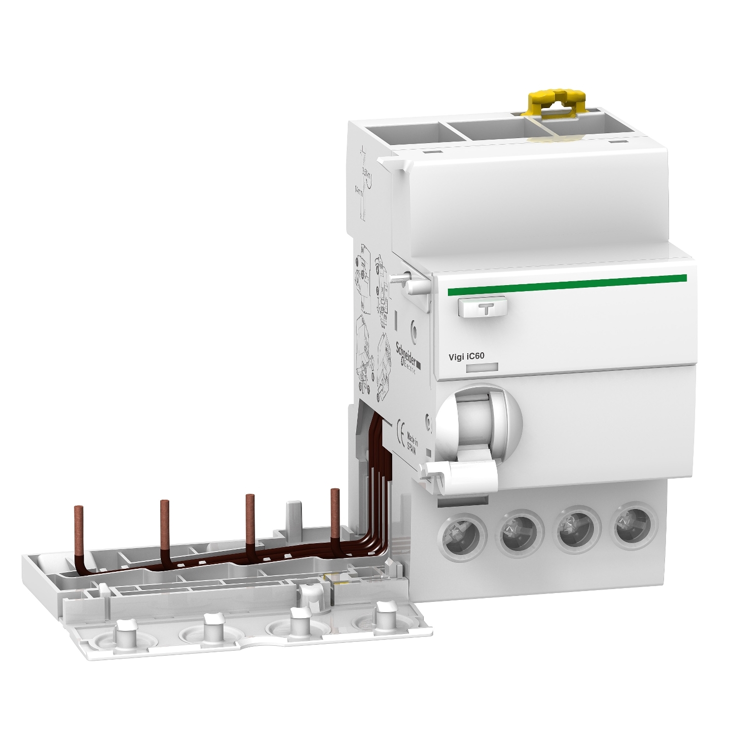 Schneider Electric Schneider Electric A9V51425 – Add-on residual current device, Acti9 Vigi iC60, 4P, 25A, A type, instantaneous, 30 mA, 400...415VAC