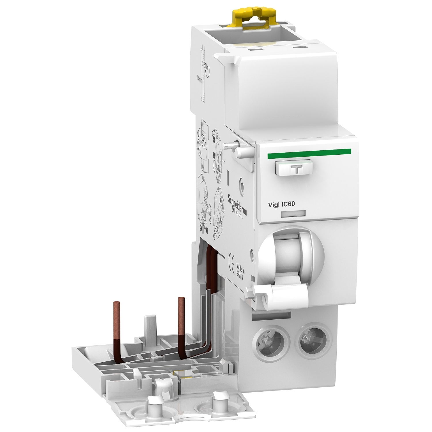 Schneider Electric Schneider Electric A9V61225 – Add-on residual current device, Acti9 Vigi iC60, 2P, 25A, A-SI type, instantaneous, 30 mA, 230...240VAC