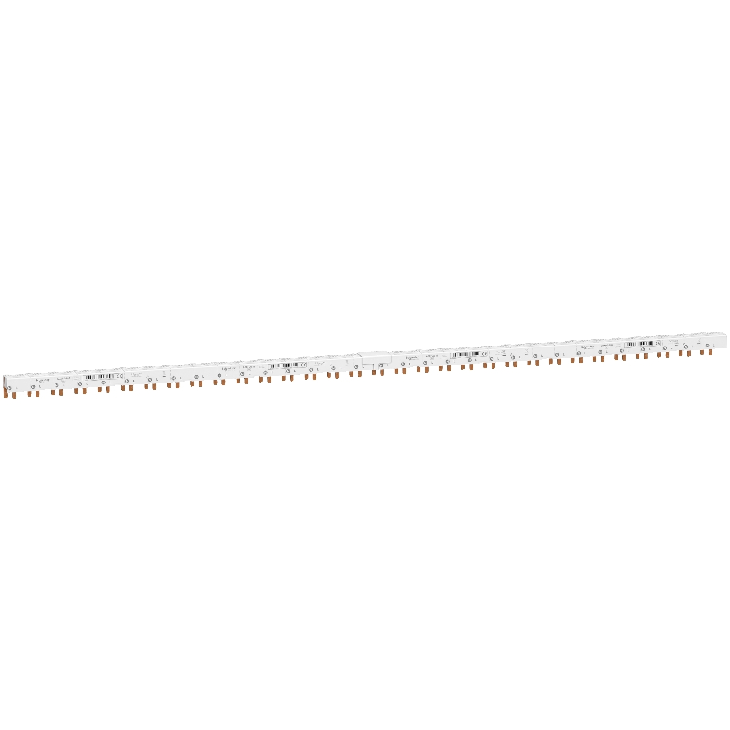 Schneider Electric Schneider Electric A9XPA648 – Comb busbar, Acti9, 1L+N with aux, 80A, 230VAC, 48 modules