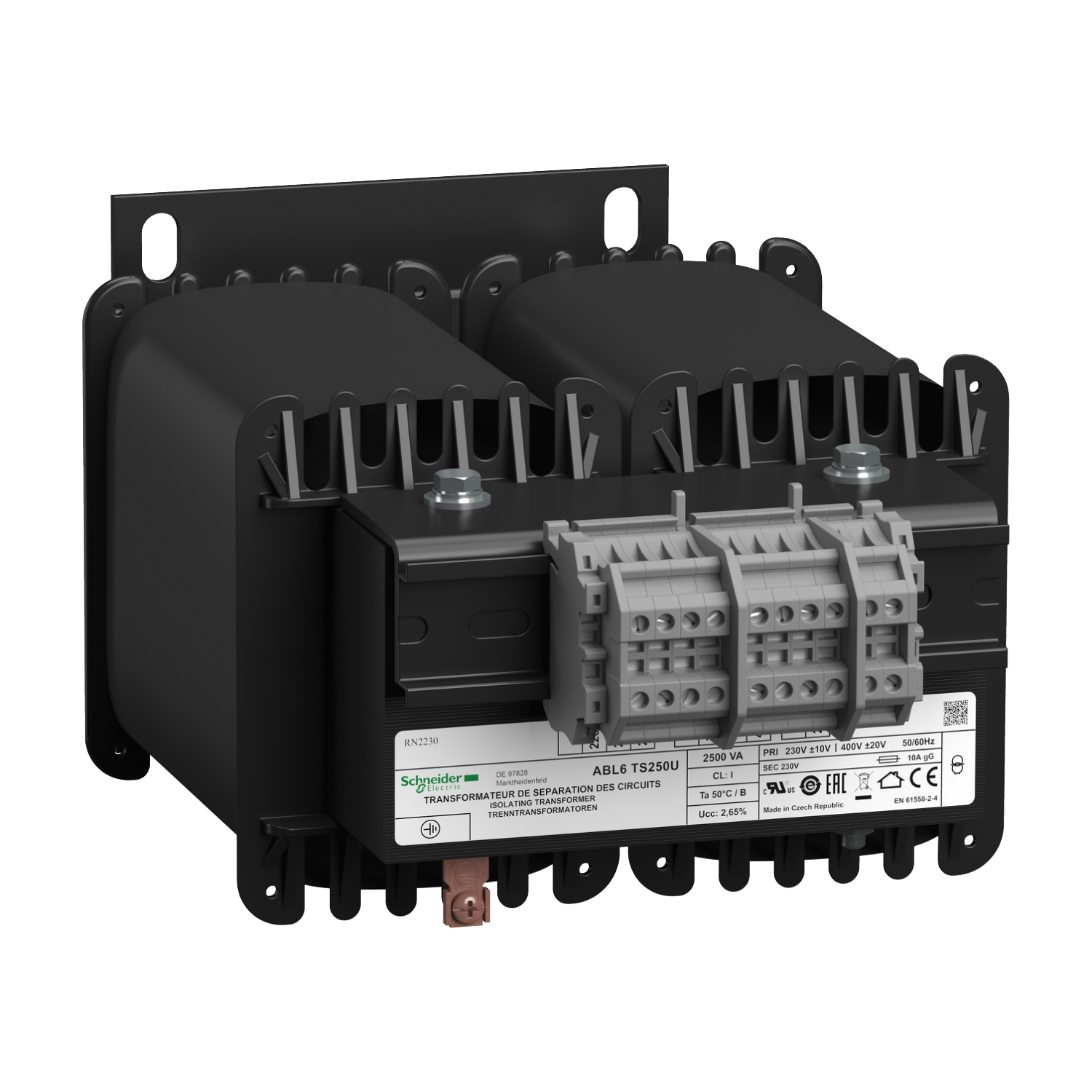Schneider Electric Schneider Electric ABL6TS250U – Voltage transformer - 230..400 V - 1 x 230 V - 2500 VA