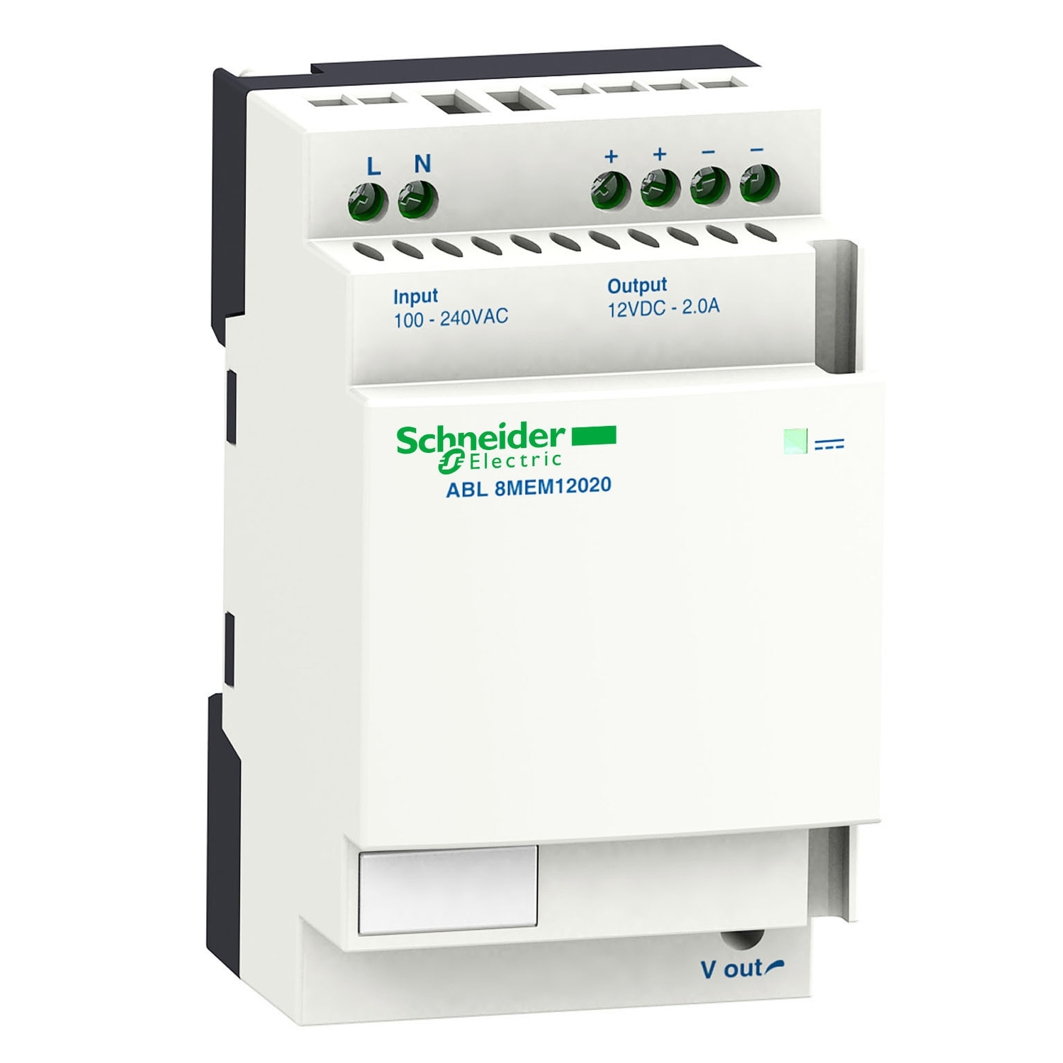 Schneider Electric Schneider Electric ABL8MEM12020 – Regulated switch power supply, modicon power supply, 1 or 2 phase, 100...240 V AC, 12 V, 2A