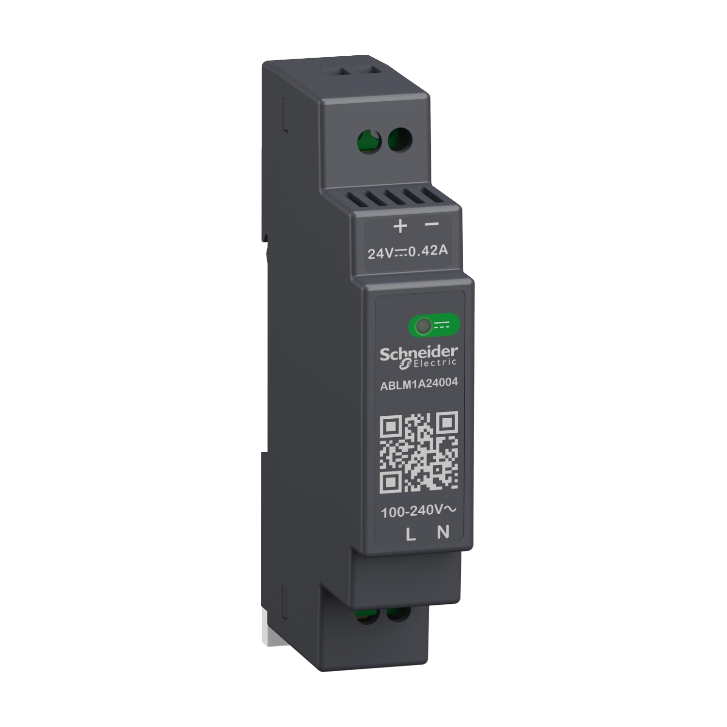 Schneider Electric Schneider Electric ABLM1A24004 – Regulated Power Supply, 100 to 240 V AC, 24 V, 0.4A, single phase, Modular
