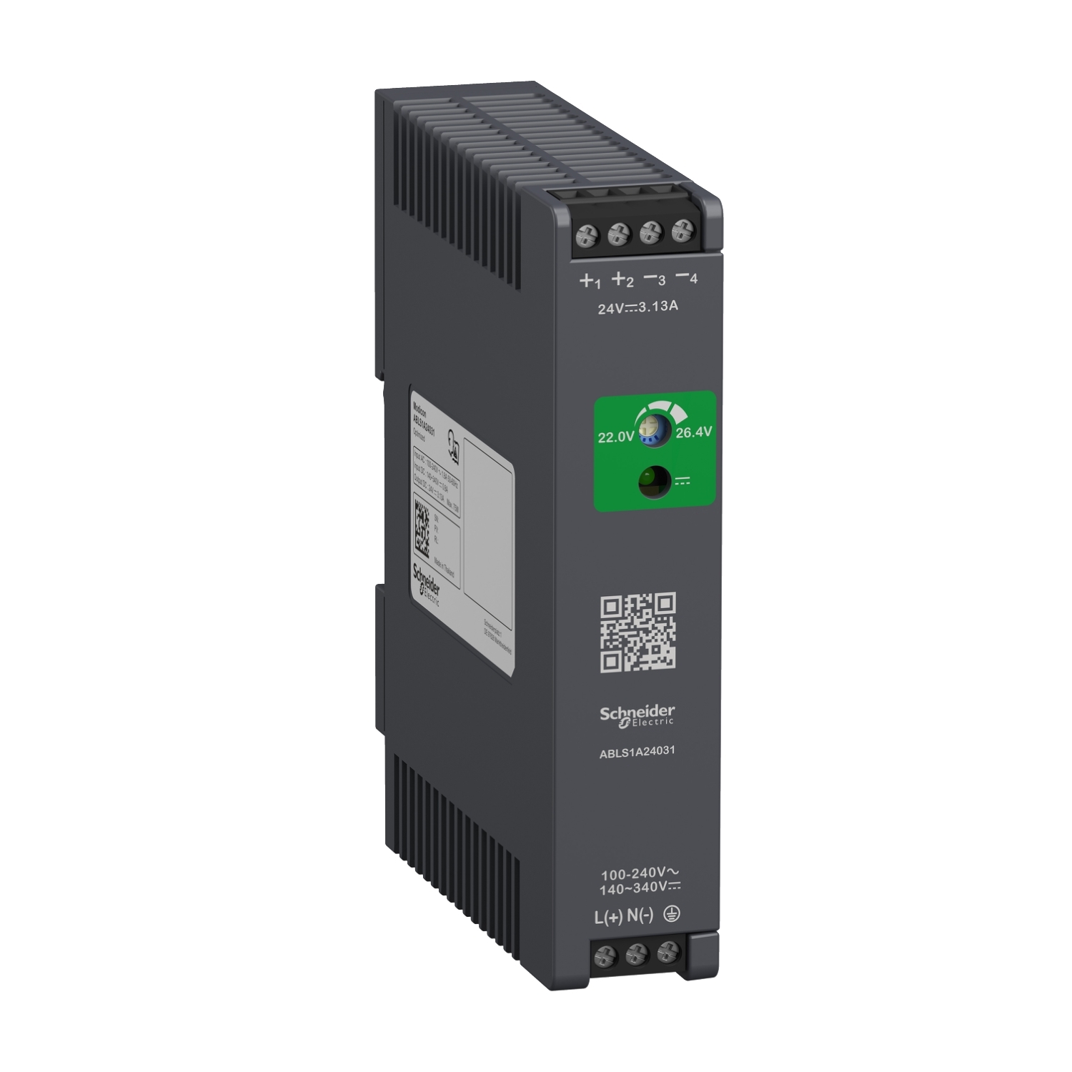 Schneider Electric Schneider Electric ABLS1A24031 – Regulated Power Supply, 100 to 240 V AC, 24 V, 3.1A, single phase, Optimized