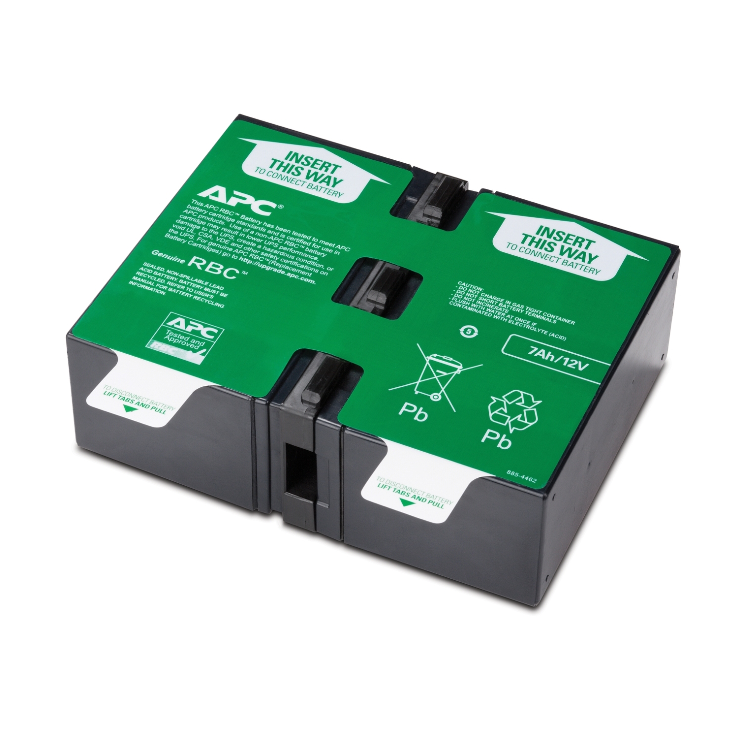 Schneider Electric Schneider Electric APCRBC123 – APC Replacement Battery Cartridge for Smart-UPS Line Interactive, 24 V 7Ah lead-acid battery, 2-year repair or replace warranty