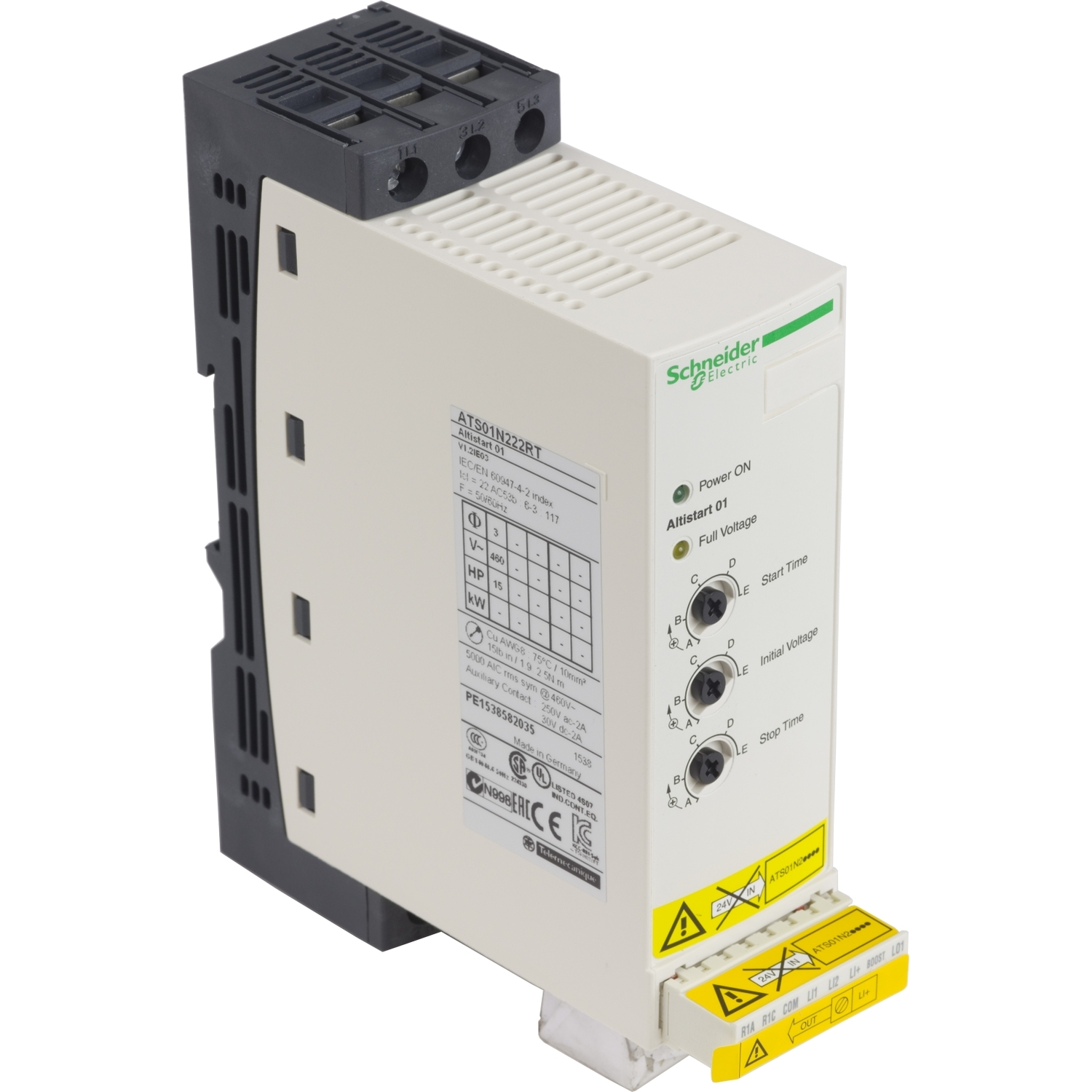 Schneider Electric Schneider Electric ATS01N222RT – Soft starter for asynchronous motor, Altistart 01, ATS01, 22A, 460 to 480 V