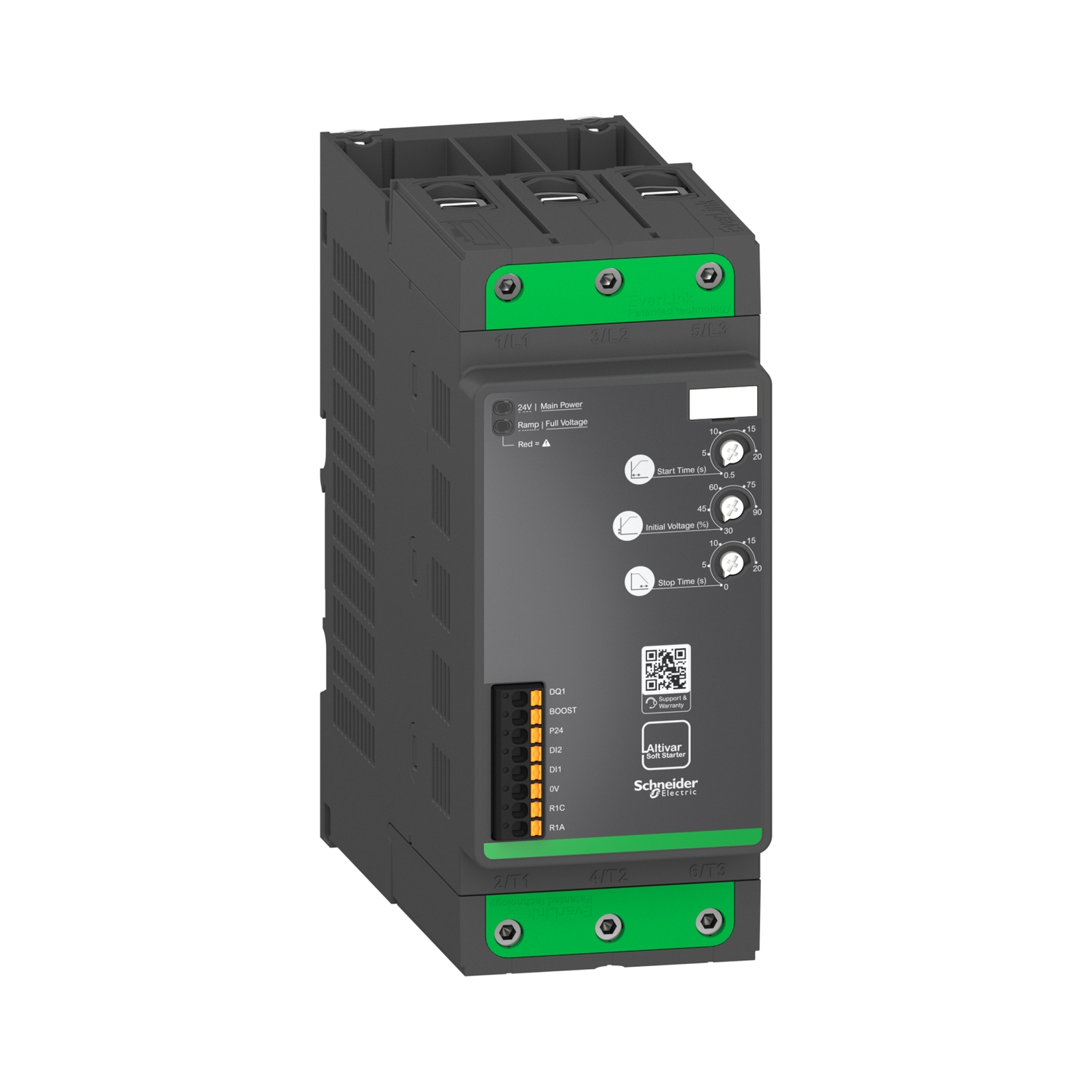 Schneider Electric Schneider Electric ATS130N2C11LT – Altivar Soft Starter ATS130, 105A, 200 to 480 V AC, control supply 24 V DC