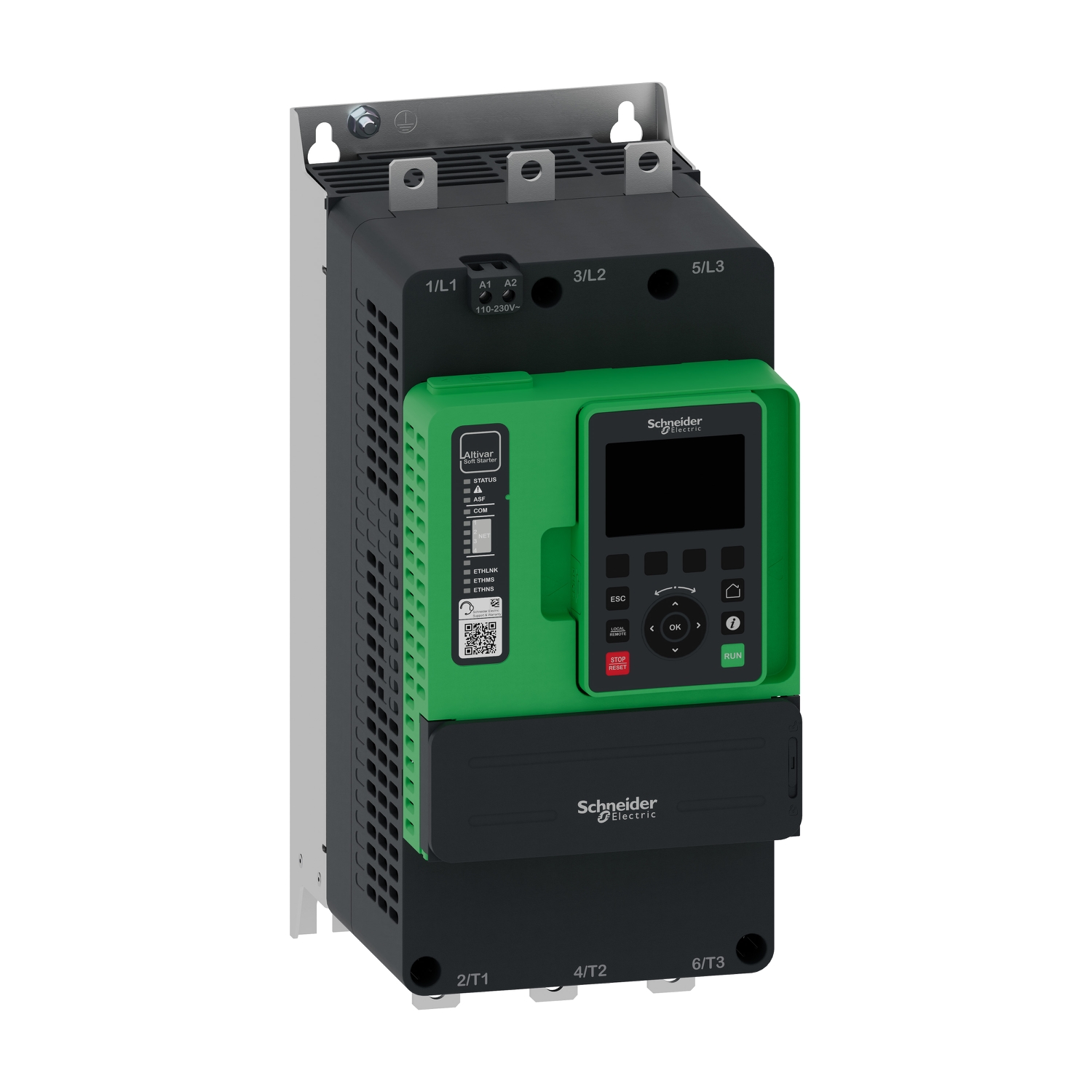 Schneider Electric Schneider Electric ATS490C17Y – Soft starter, Altivar Soft Starter ATS490, 170A, 208 to 690 V AC, control supply 110 to 230 V AC