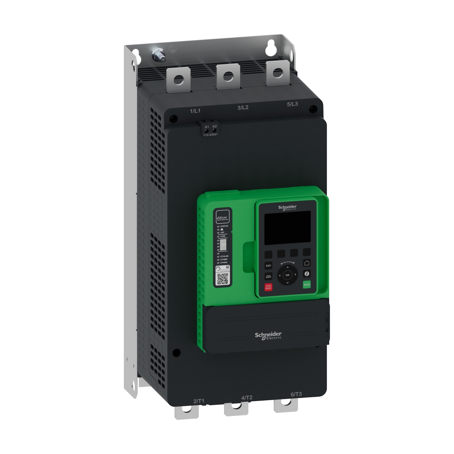 Schneider Electric Schneider Electric ATS490C21Y – Soft starter, Altivar Soft Starter ATS490, 210A, 208 to 690 V AC, control supply 110 to 230 V AC
