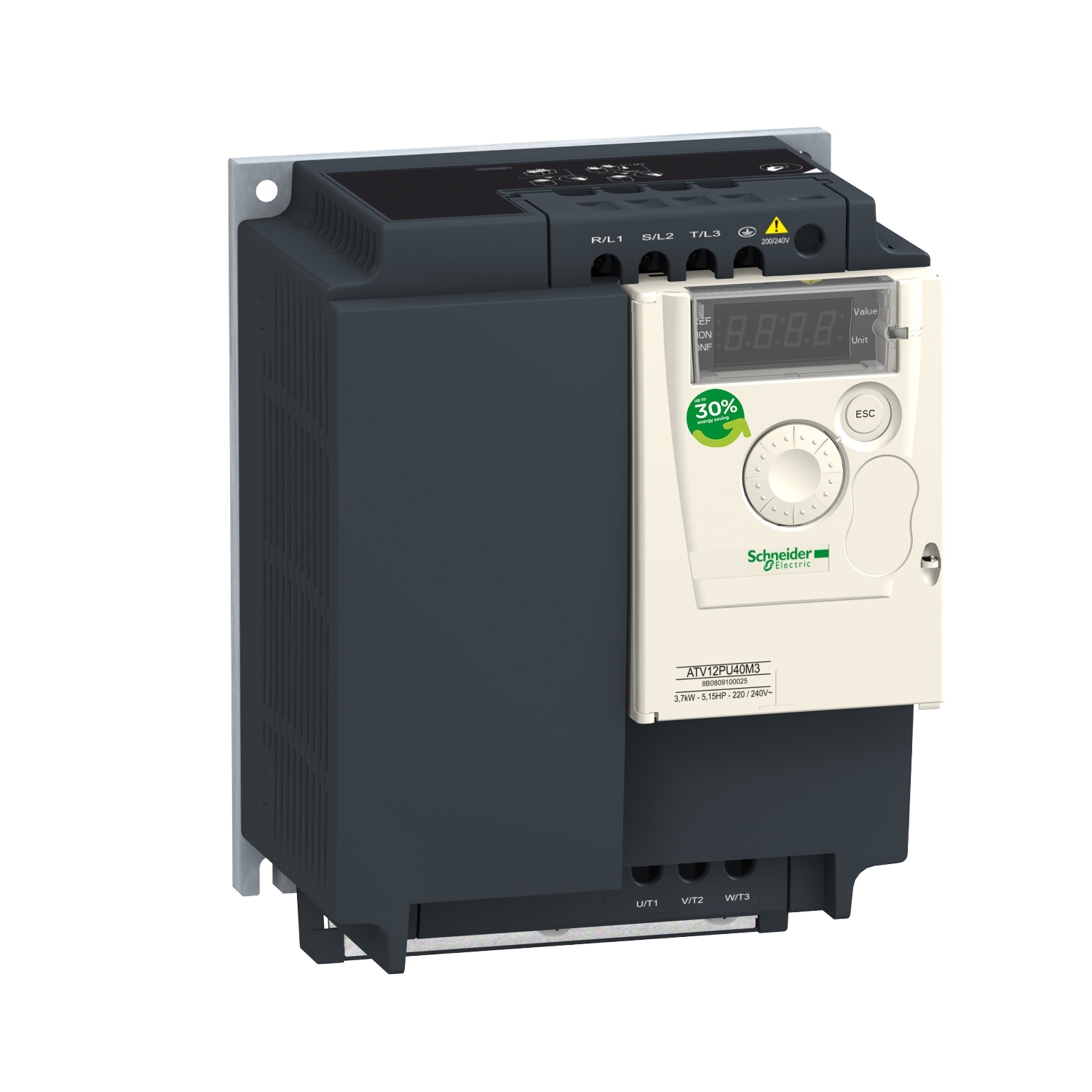 Schneider Electric Schneider Electric ATV12PU30M3 – Variable speed drive, Altivar 12, 3kW, 3hp, 3 phases, 200 to 240 V, on base plate