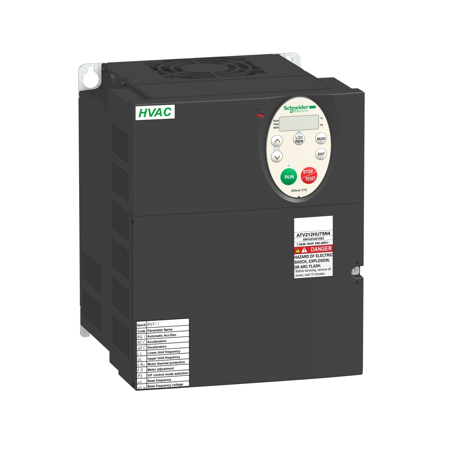 Schneider Electric Schneider Electric ATV212HD11N4 – Variable speed drive, Altivar 212, 11kW, 15hp, 480 V, 3 phases, with EMC, IP21